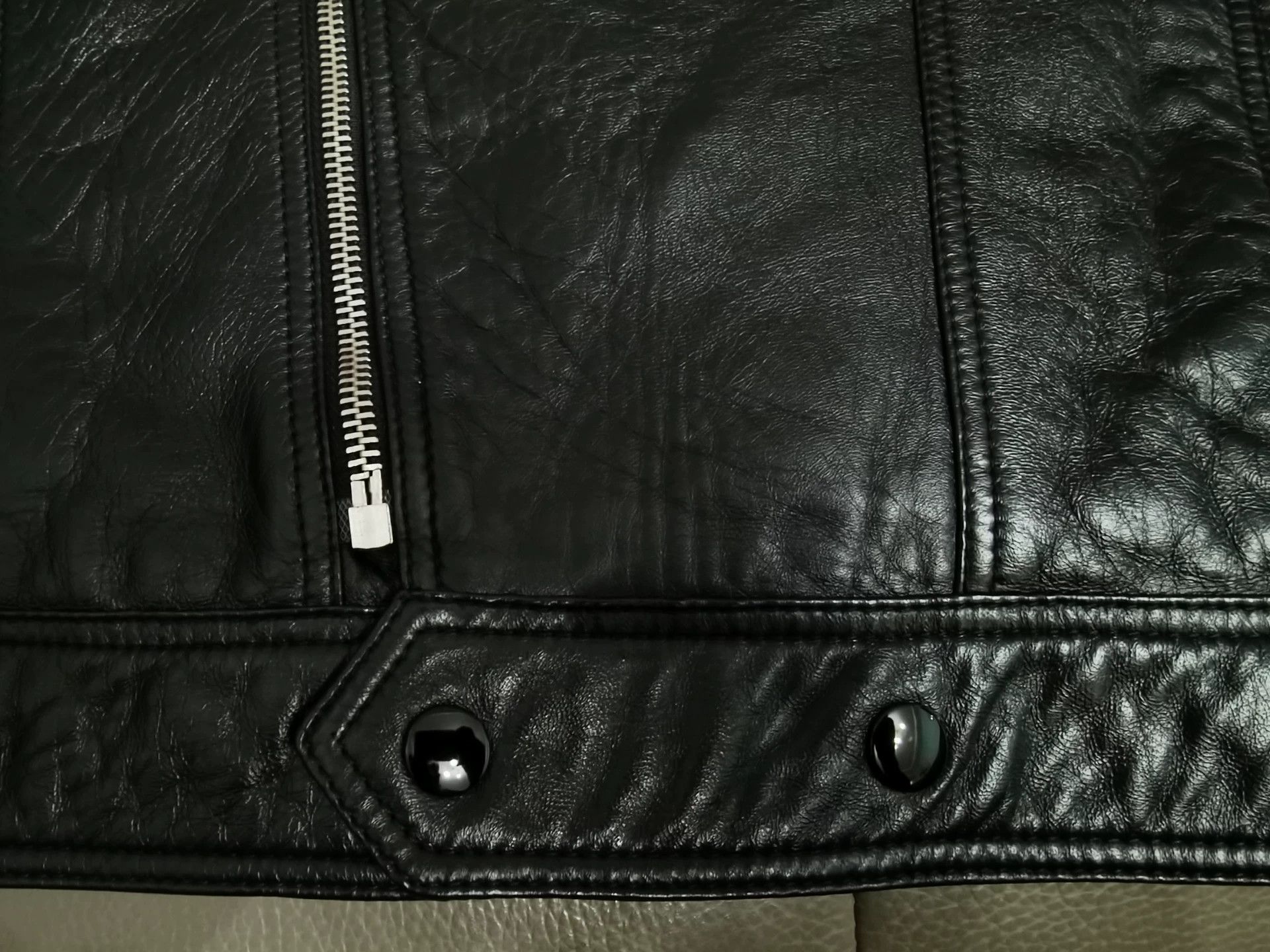 Saint Laurent Paris Saint Laurent Paris Men's motorcycle leather jacket Size US XL / EU 56 / 4 - 4 Thumbnail