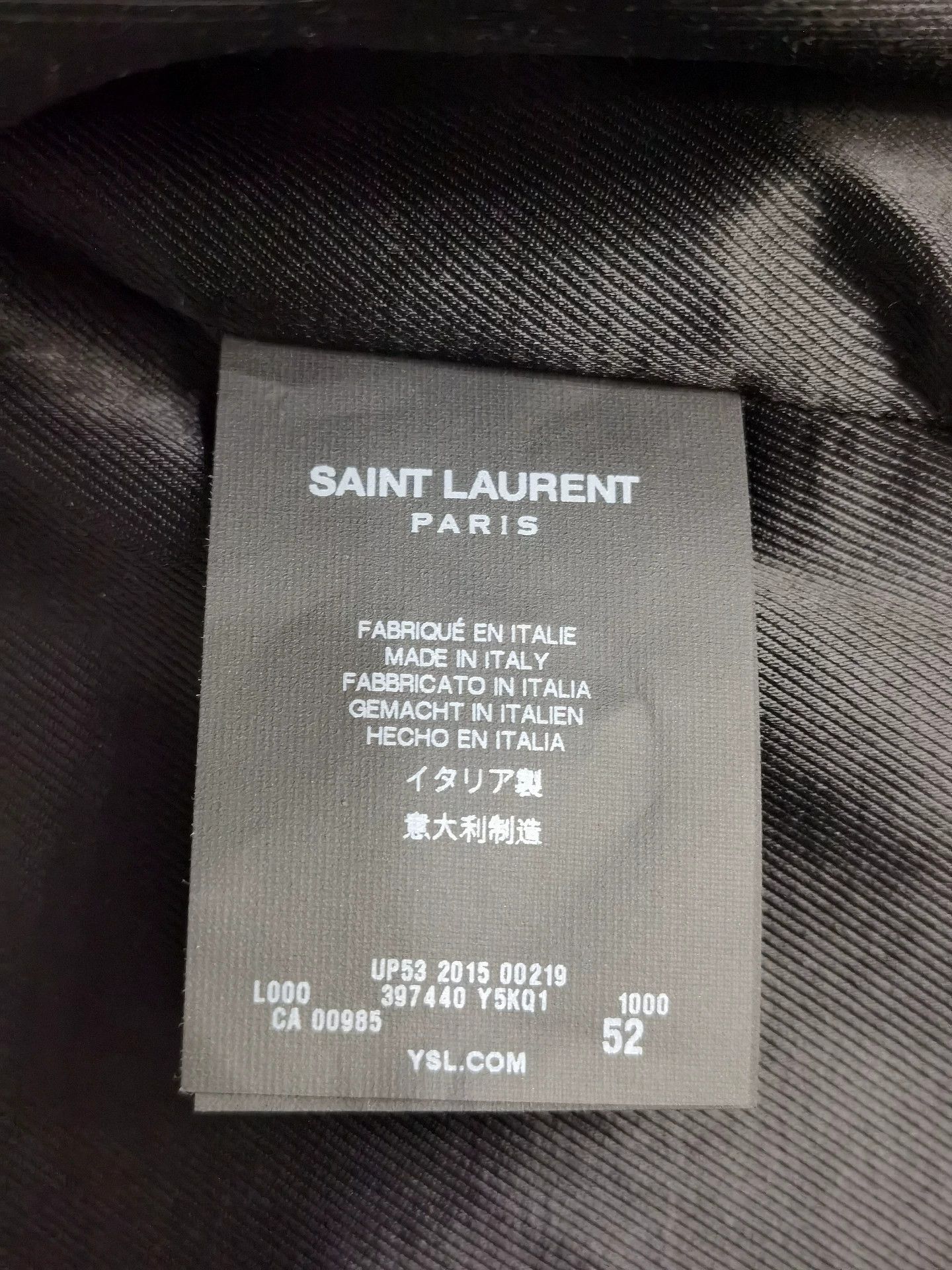 Saint Laurent Paris Saint Laurent Paris Men's motorcycle leather jacket Size US XL / EU 56 / 4 - 6 Thumbnail