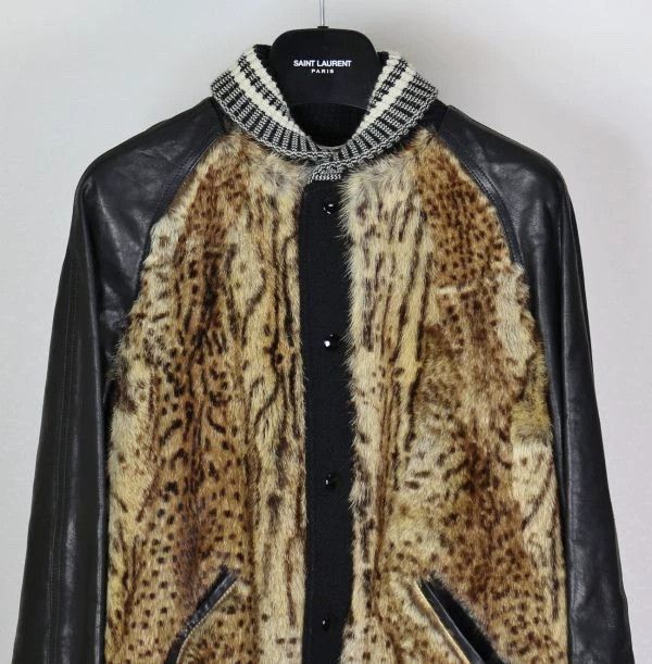 Saint Laurent Paris Saint Laurent Paris Cowhide and wool baseball jacket Size US S / EU 44-46 / 1 - 4 Thumbnail