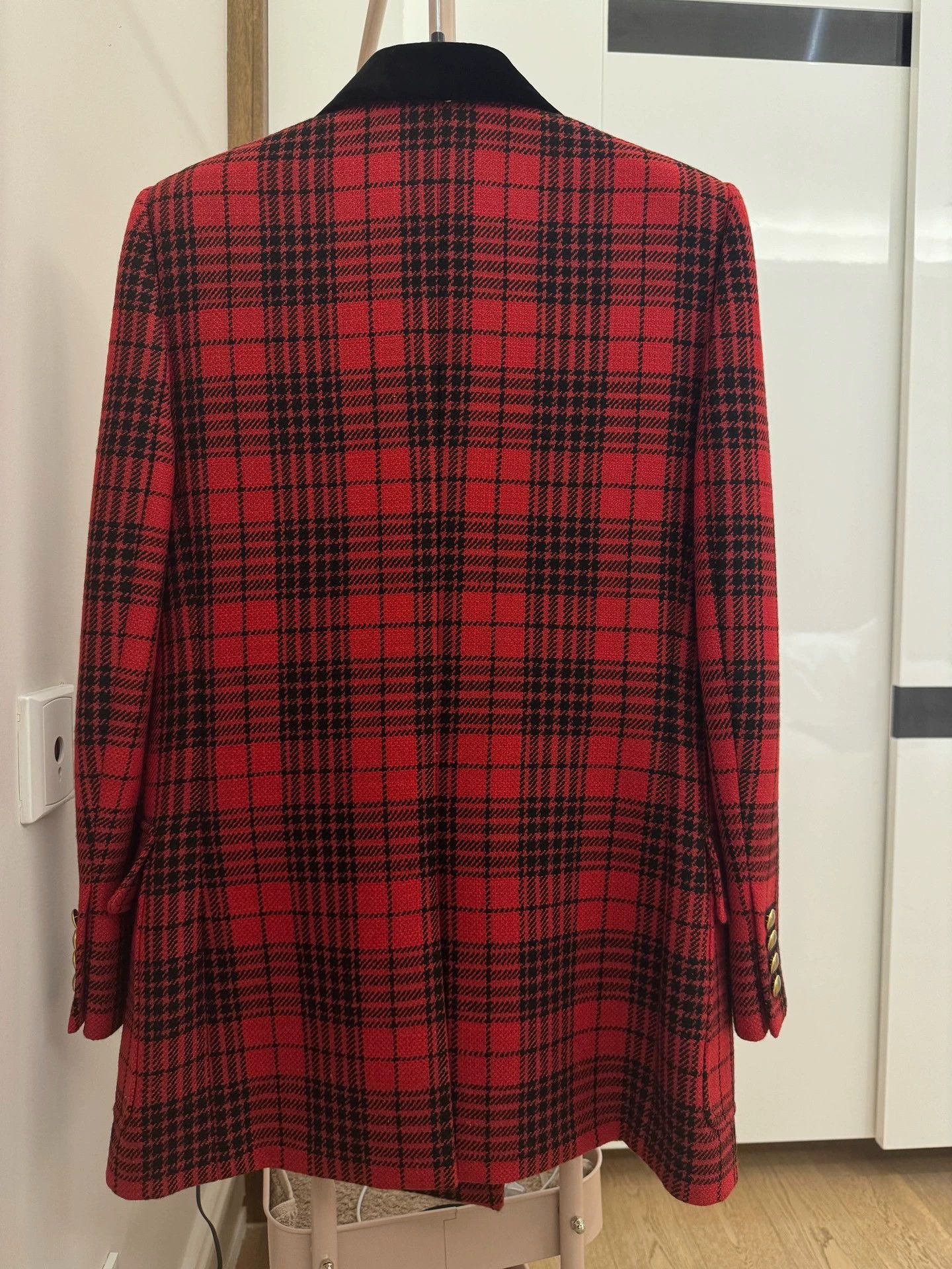 Saint Laurent Paris Saint Laurent Paris Red plaid suit jacket Size US XS / EU 42 / 0 - 5 Thumbnail