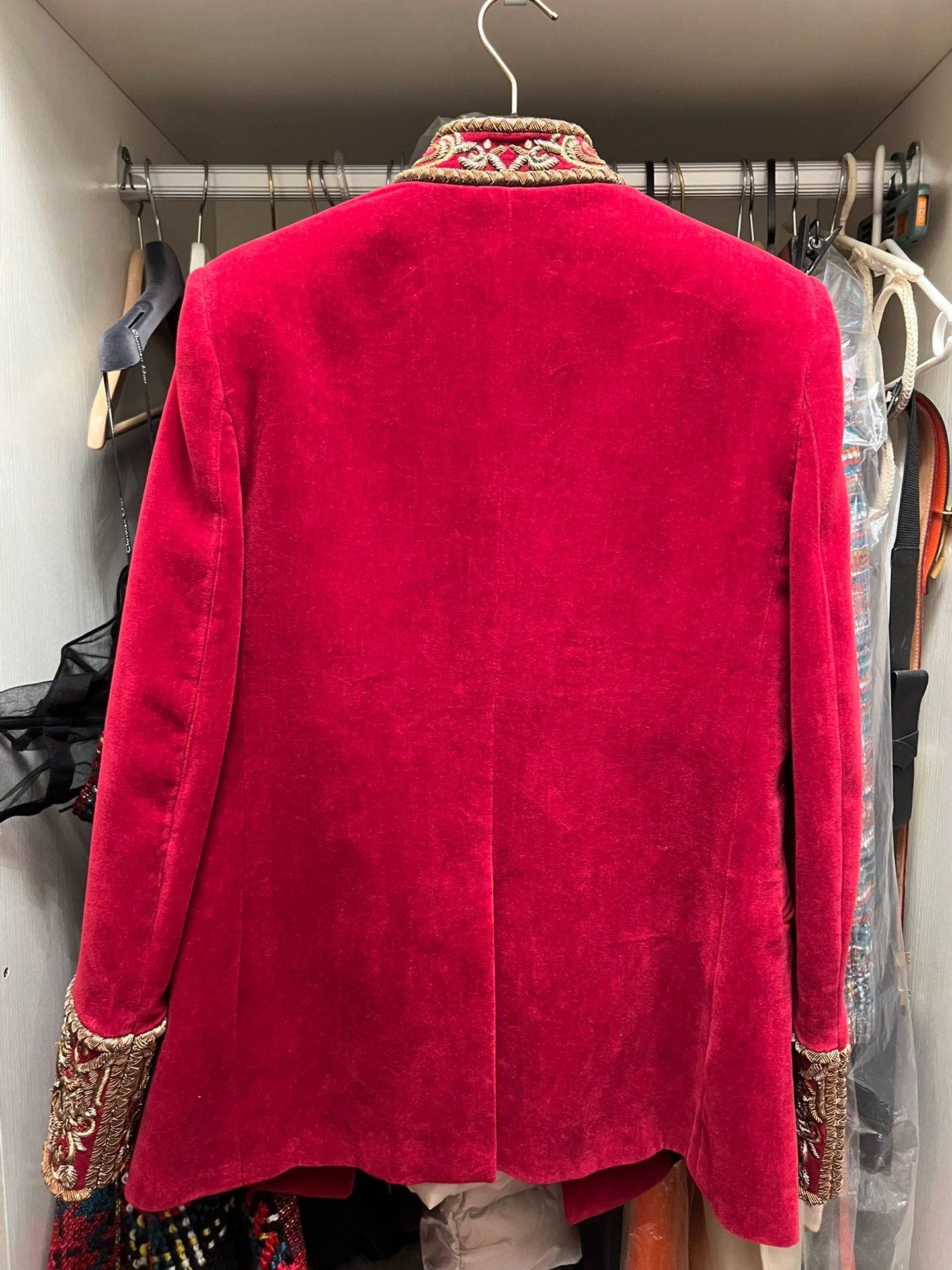 Saint Laurent Paris Saint Laurent Paris Red Palace Jacket Size US S / EU 44-46 / 1 - 3 Thumbnail