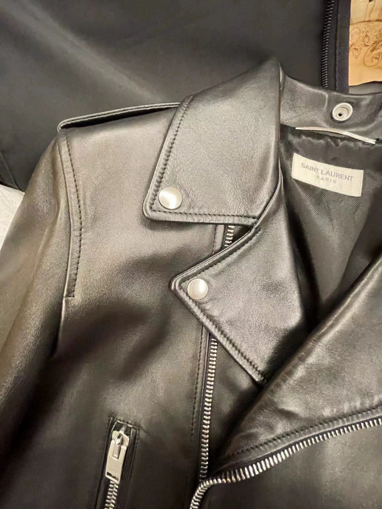 Saint Laurent Paris Saint Laurent Paris Motorcycle leather jacket Size US S / EU 44-46 / 1 - 6 Thumbnail