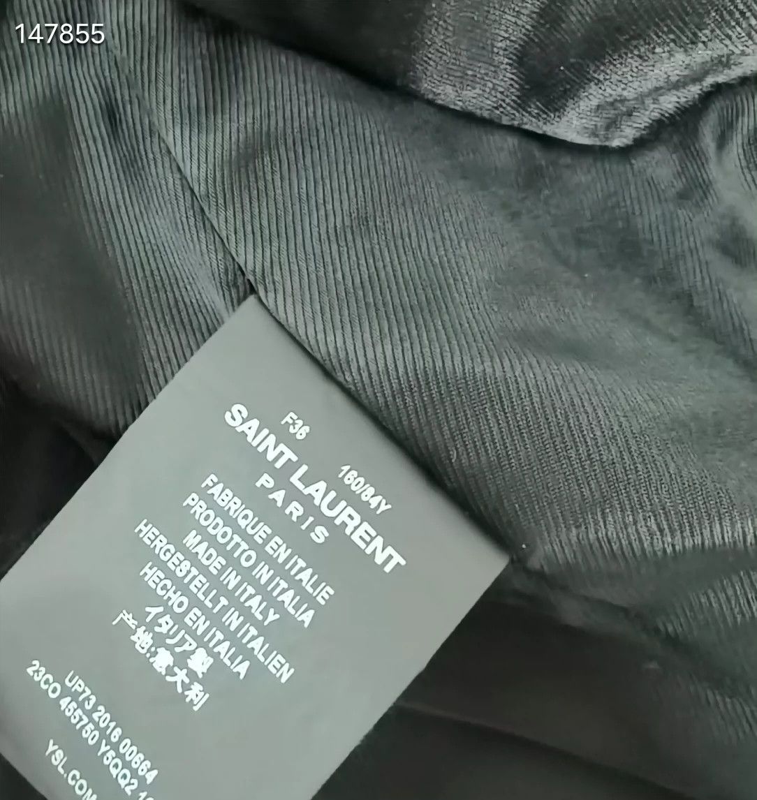 Saint Laurent Paris Saint Laurent Paris Blood Teeth Leather Jacket Size US XXS / EU 40 - 6 Thumbnail