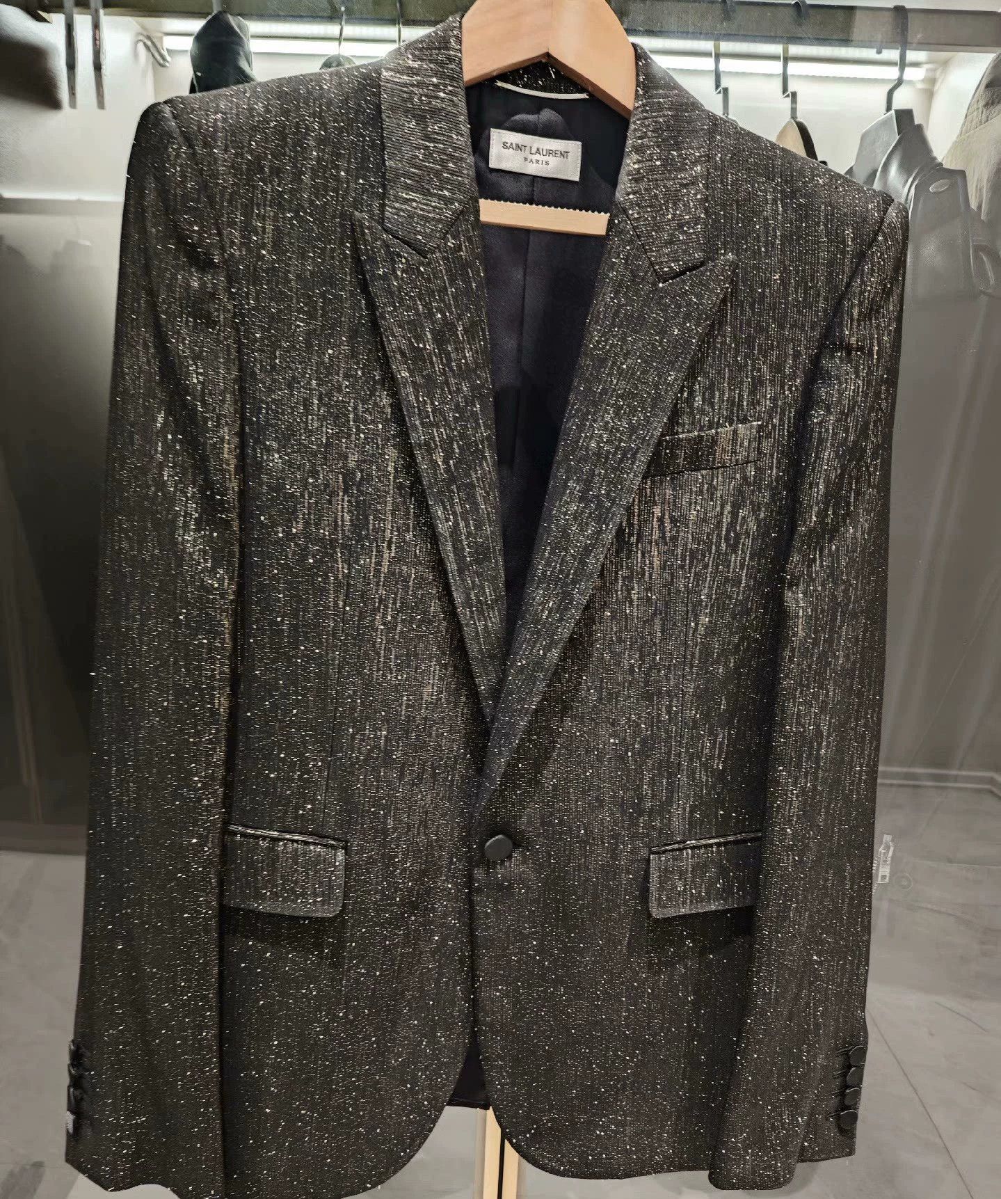 Saint Laurent Paris Saint Laurent Paris Xiu style silk suit jacket Size US M / EU 48-50 / 2 - 5 Thumbnail