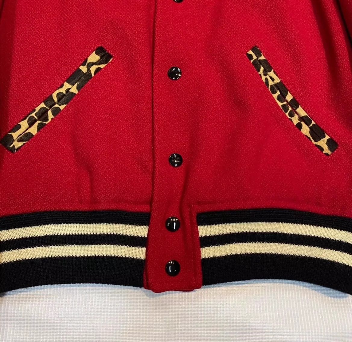 Saint Laurent Paris Saint Laurent Paris Red leopard print baseball jacket Size US S / EU 44-46 / 1 - 3 Thumbnail