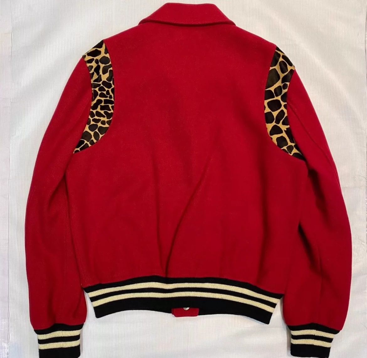 Saint Laurent Paris Saint Laurent Paris Red leopard print baseball jacket Size US S / EU 44-46 / 1 - 6 Thumbnail