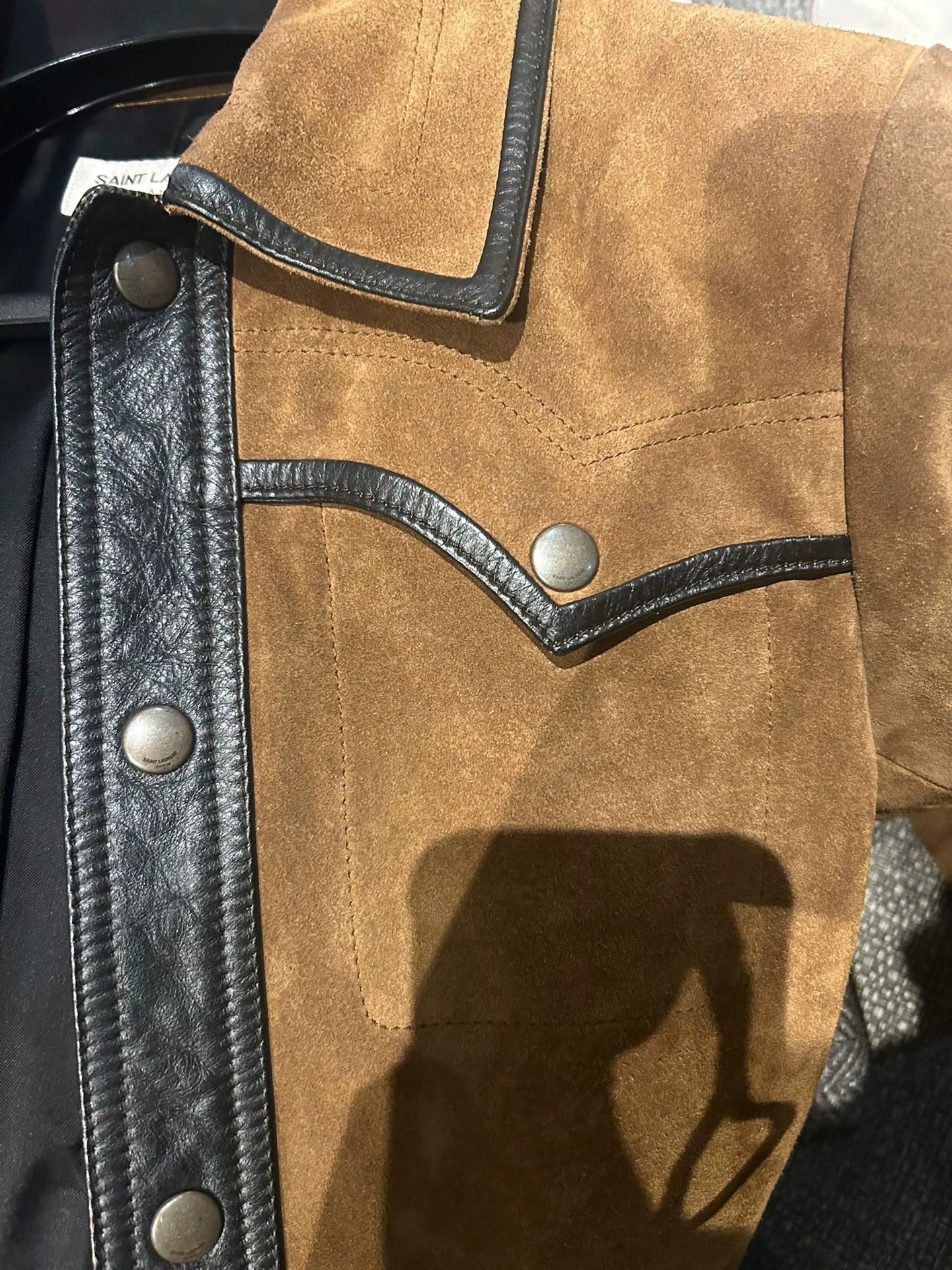 Saint Laurent Paris Saint Laurent Paris Brown leather coat Size US XXS / EU 40 - 3 Thumbnail