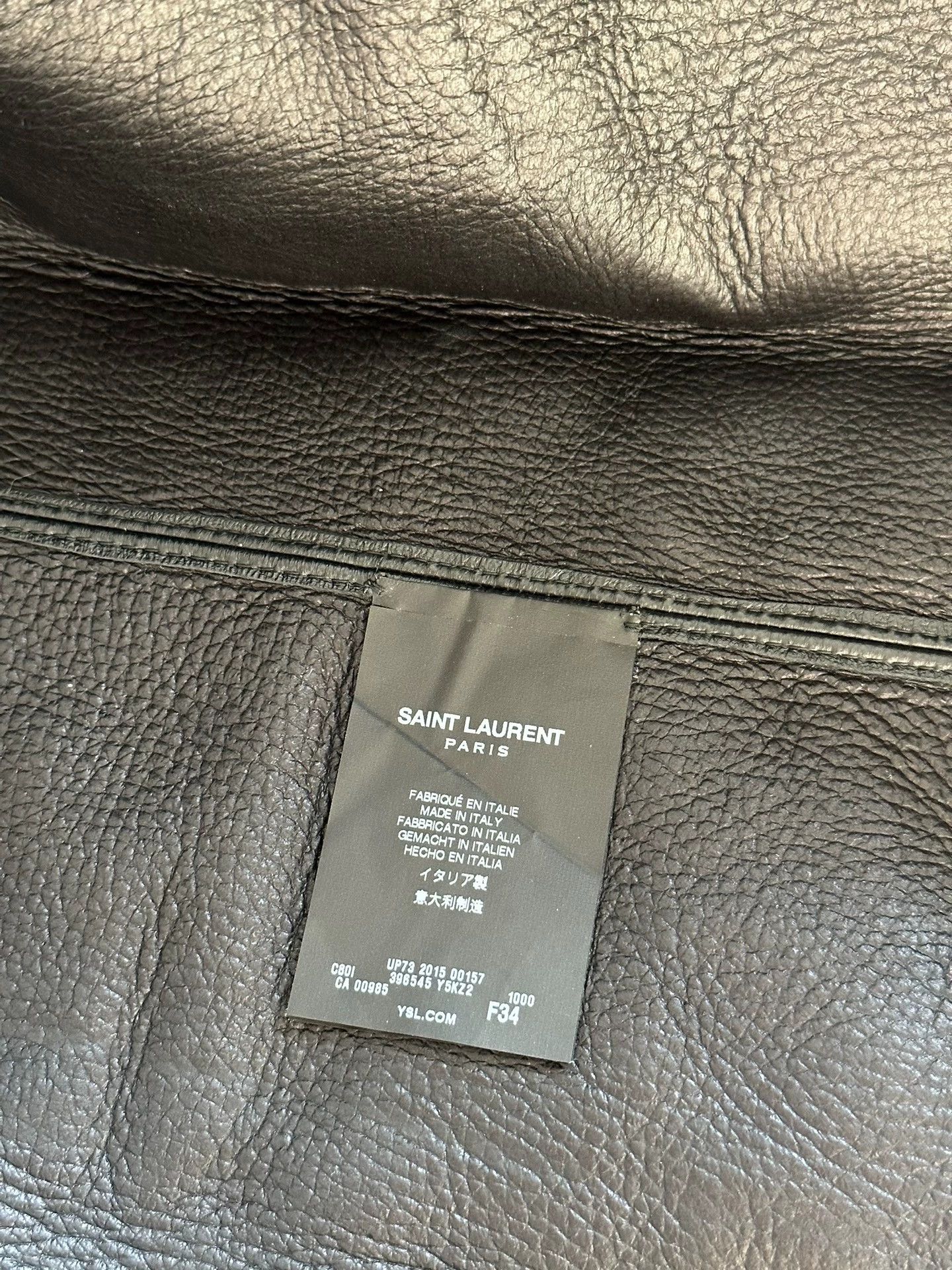 Saint Laurent Paris Saint Laurent Paris Leather coat and cloak Size US XXS / EU 40 - 7 Thumbnail