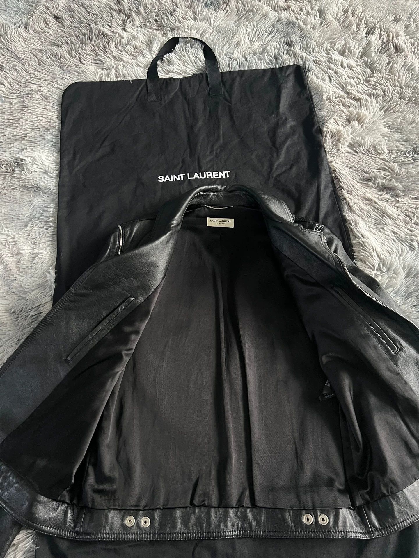 Saint Laurent Paris Saint Laurent Paris Motorcycle leather jacket Size US M / EU 48-50 / 2 - 8 Thumbnail