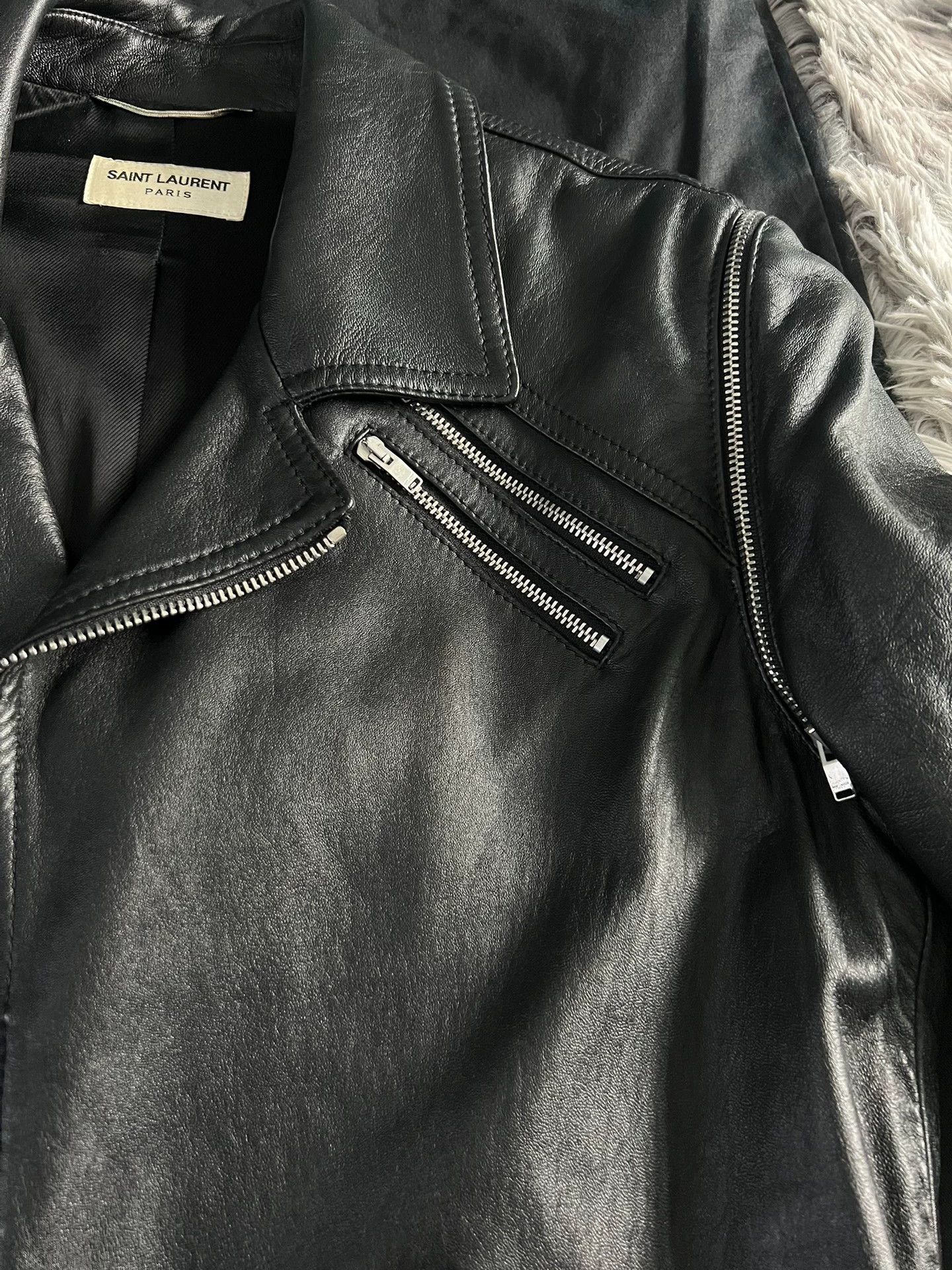 Saint Laurent Paris Saint Laurent Paris Motorcycle leather jacket Size US M / EU 48-50 / 2 - 6 Thumbnail