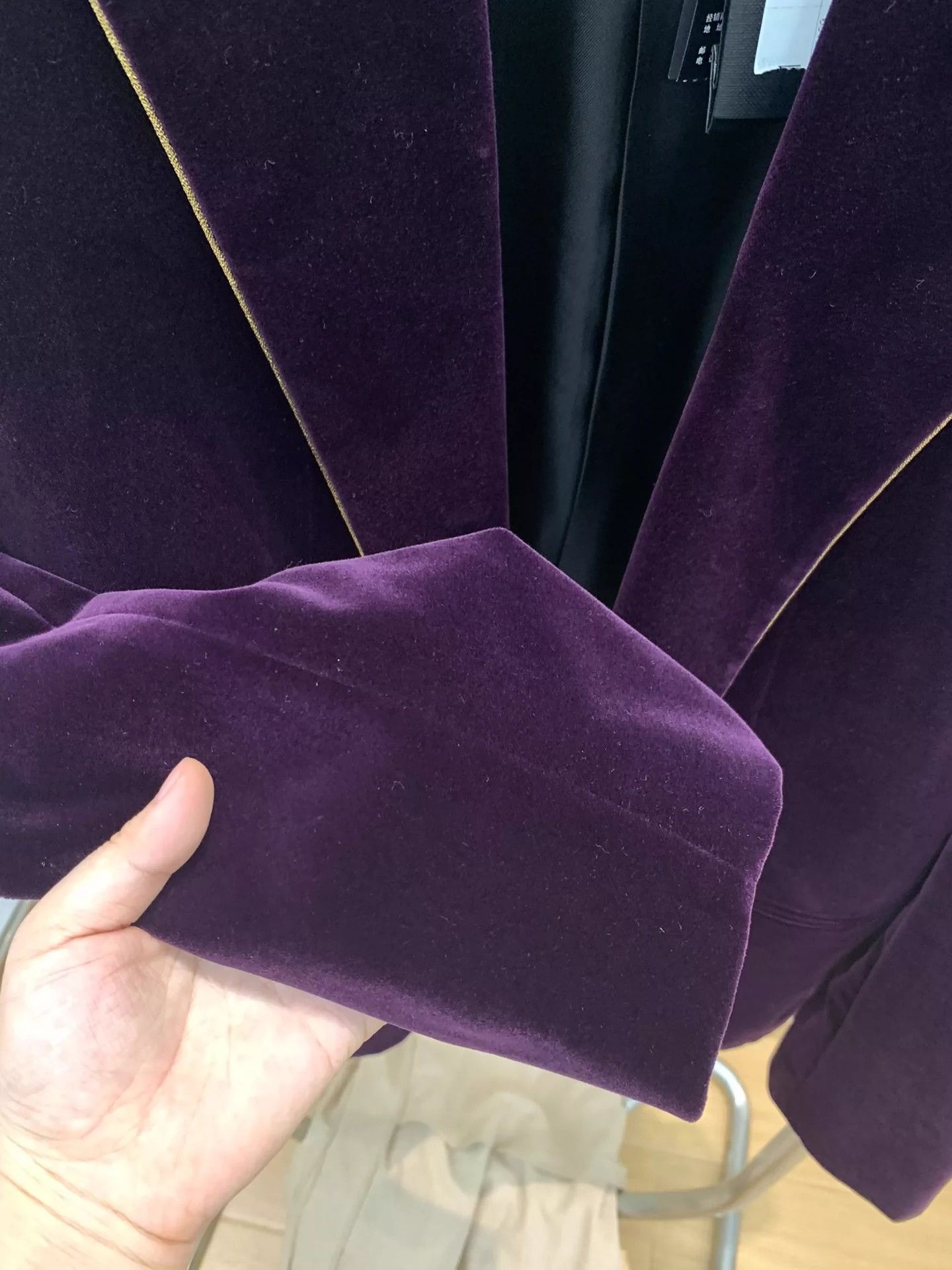 Saint Laurent Paris Saint Laurent Paris Purple velvet jacket Size US M / EU 48-50 / 2 - 3 Thumbnail