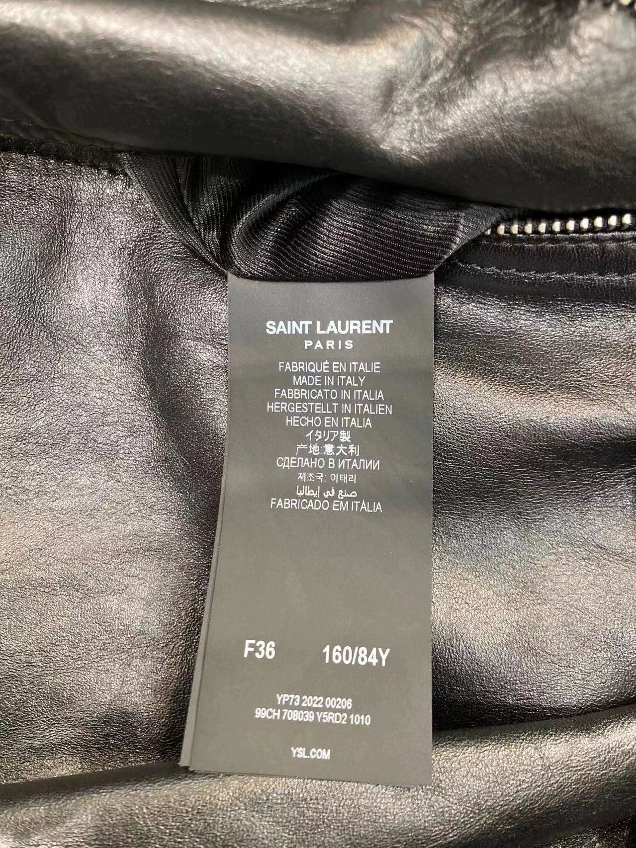 Saint Laurent Paris Saint Laurent Paris Short leather jacket Size US XXS / EU 40 - 4 Thumbnail