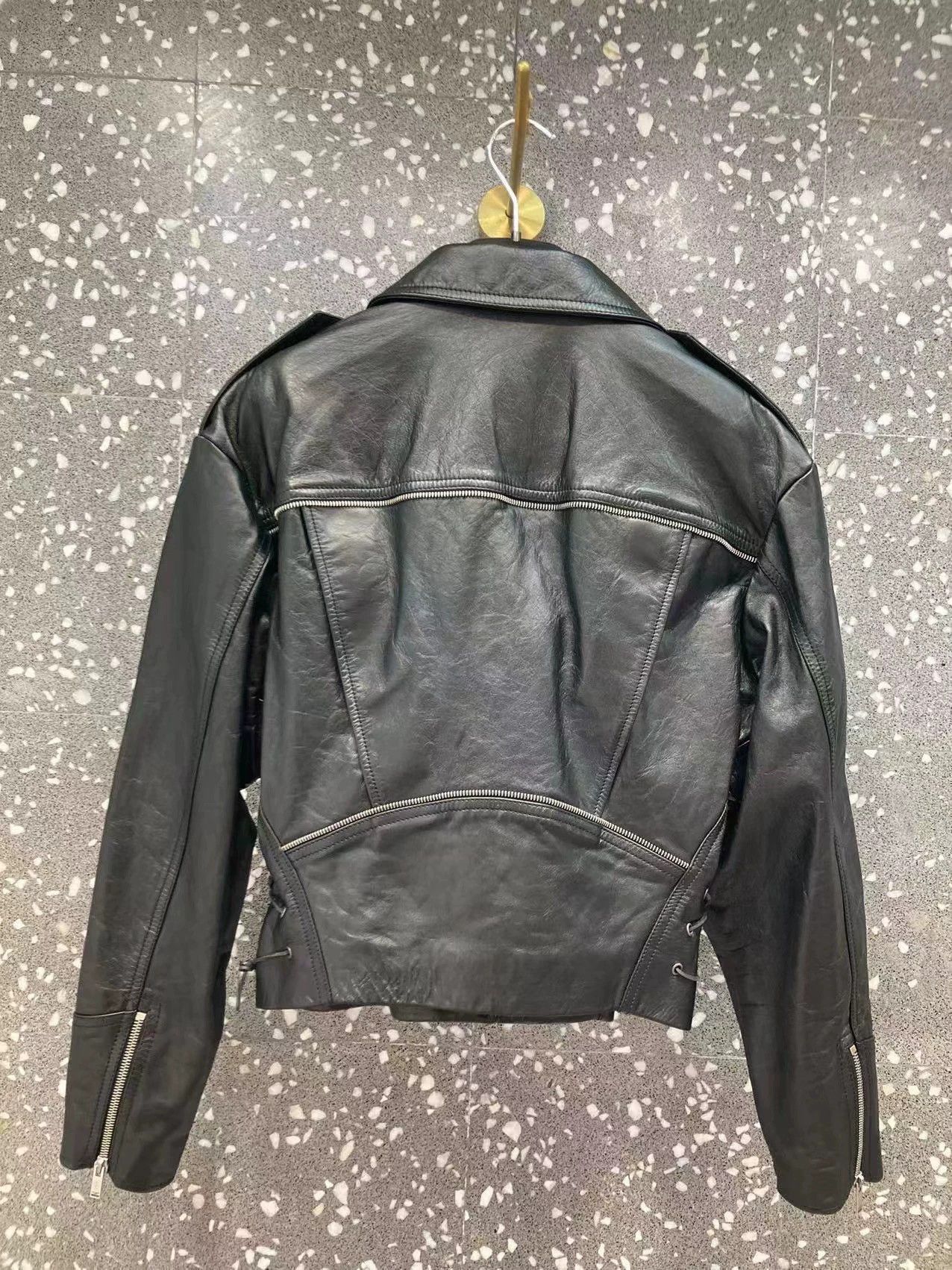 Saint Laurent Paris Saint Laurent Paris Short leather jacket Size US XXS / EU 40 - 2 Thumbnail