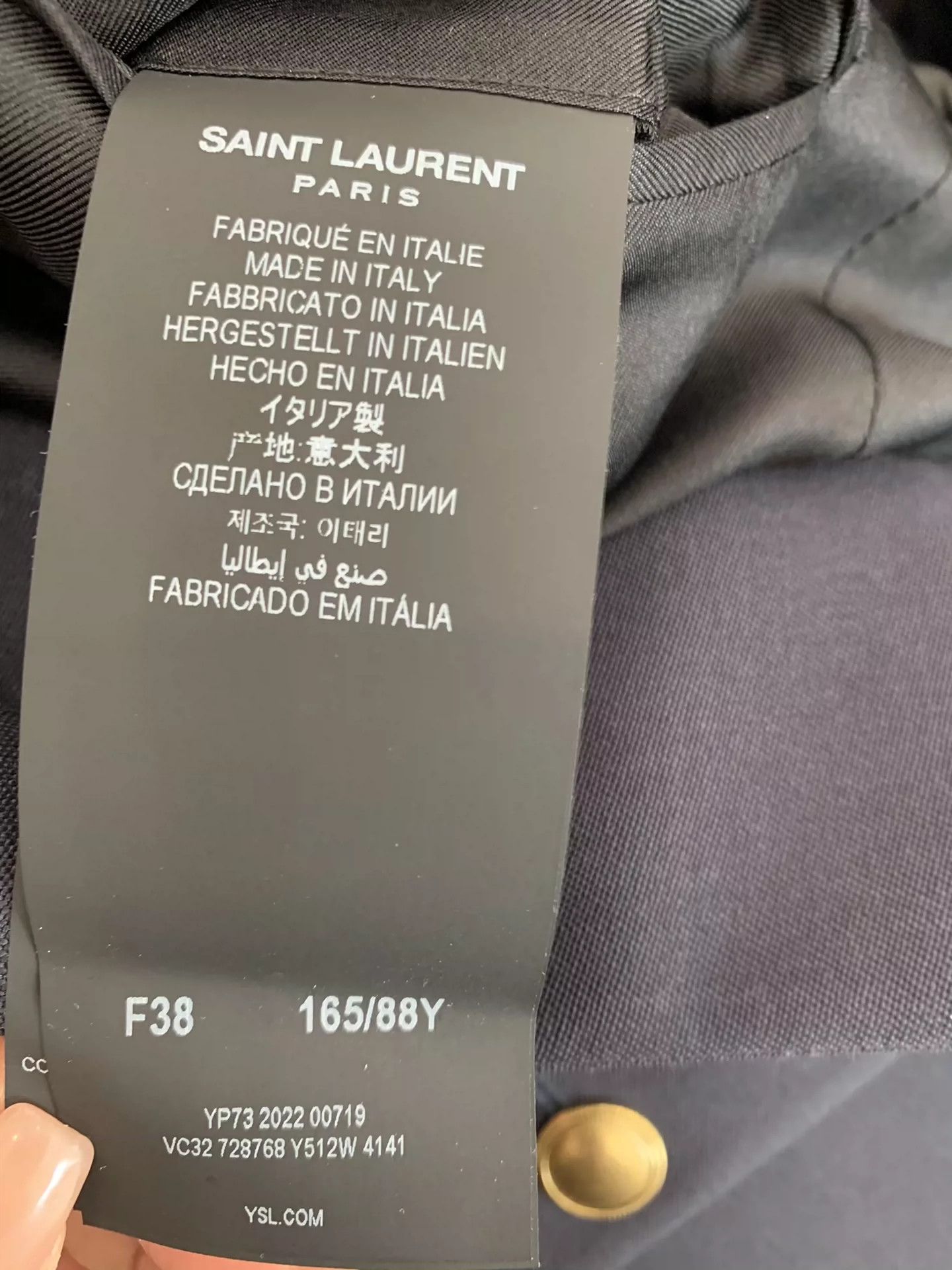 Saint Laurent Paris Saint Laurent Paris Navy blue early spring suit jacket Size US XS / EU 42 / 0 - 5 Thumbnail