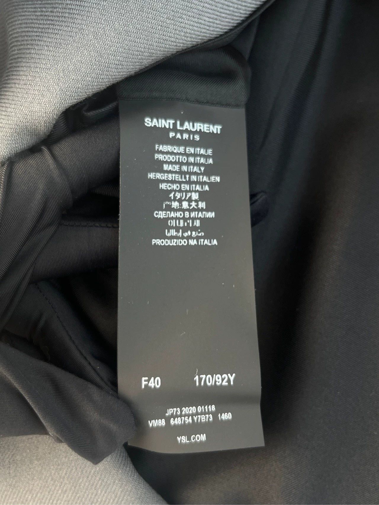 Saint Laurent Paris Saint Laurent Paris Graphite gray suit jacket Size US S / EU 44-46 / 1 - 5 Thumbnail