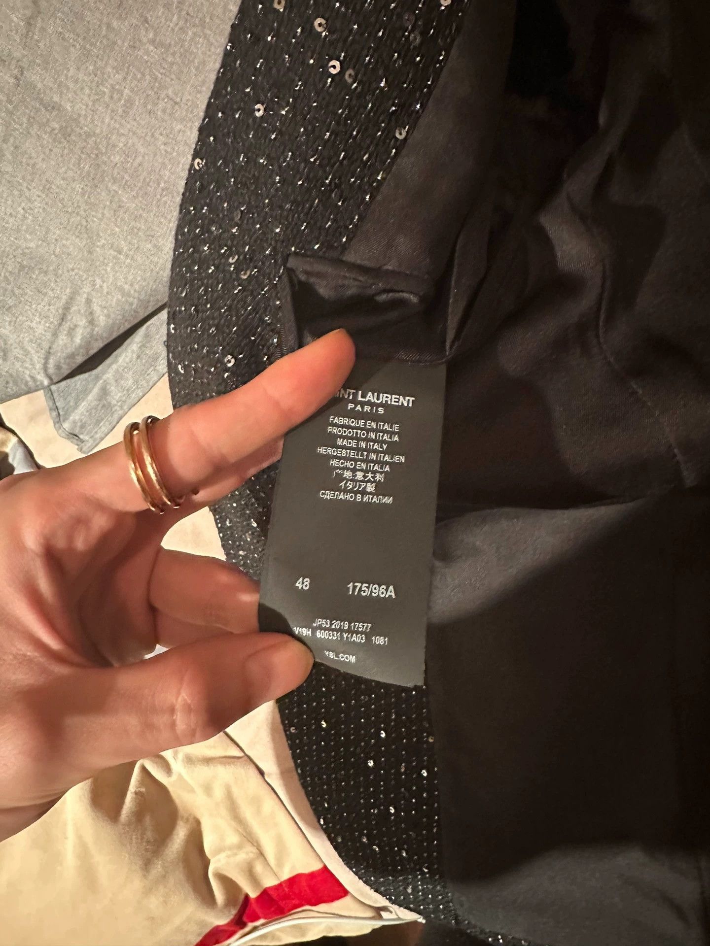 Saint Laurent Paris Saint Laurent Paris Starry Sky Bead Single Button Suit Jacket Size US S / EU 44-46 / 1 - 3 Thumbnail