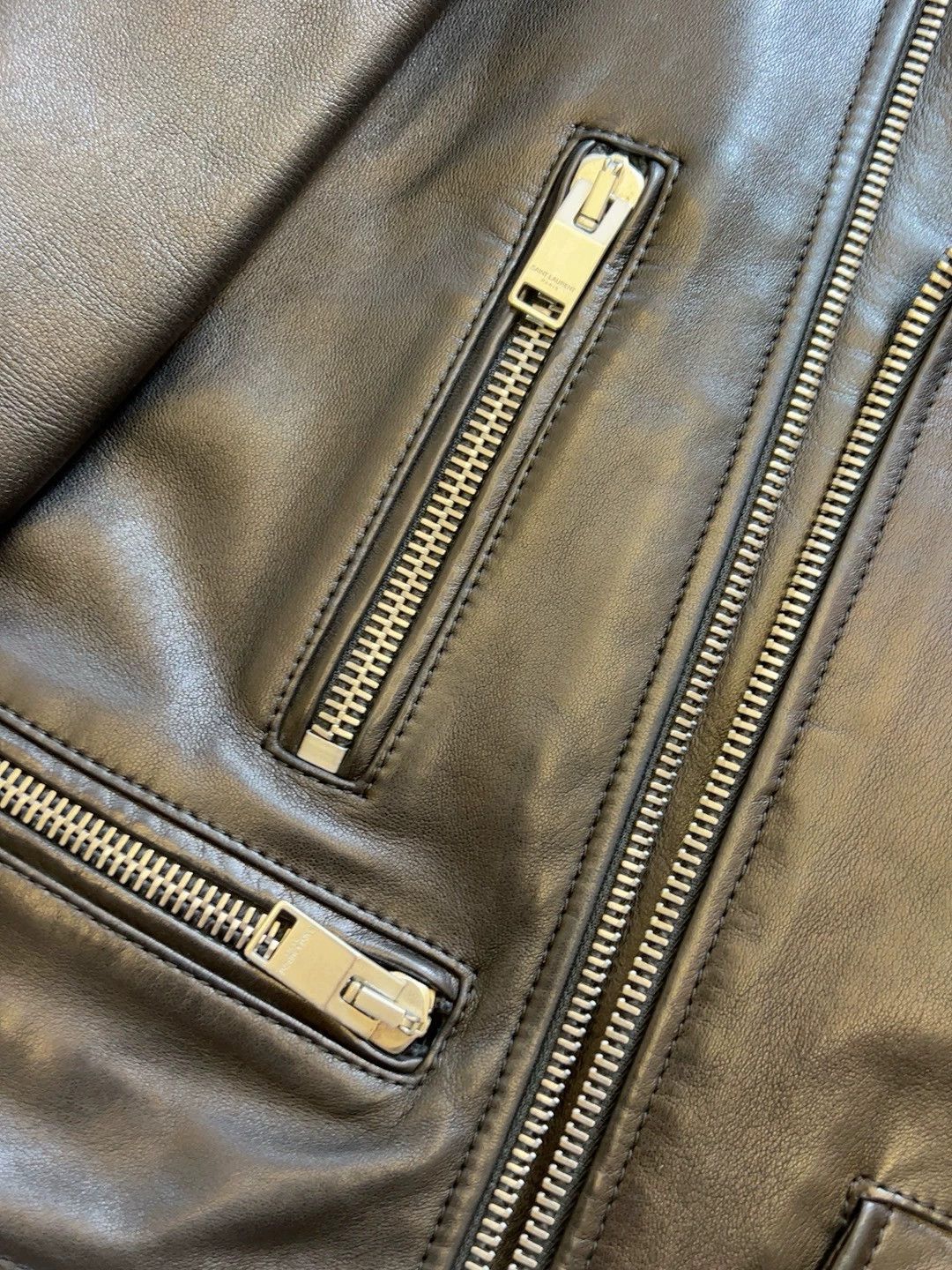 Saint Laurent Paris Saint Laurent Paris Black Classic Leather Jacket Size US S / EU 44-46 / 1 - 2 Thumbnail