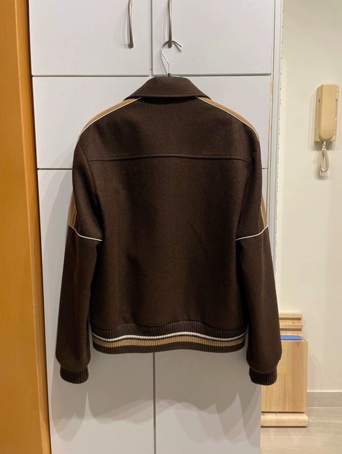 Saint Laurent Paris Saint Laurent Paris FW21 brown woolen baseball jacket Size US M / EU 48-50 / 2 - 2 Thumbnail