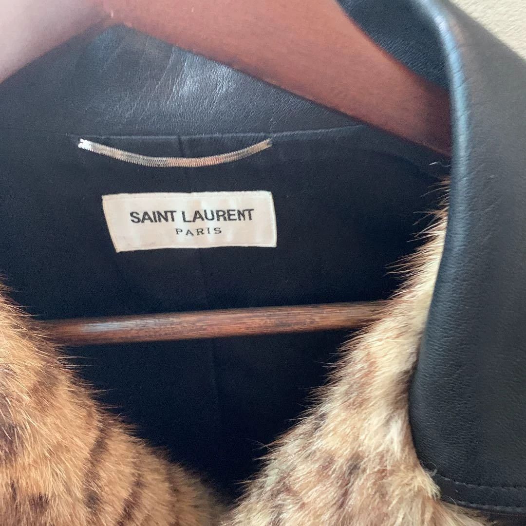 Saint Laurent Paris Saint Laurent Paris Fur patchwork leather jacket Size US M / EU 48-50 / 2 - 3 Thumbnail