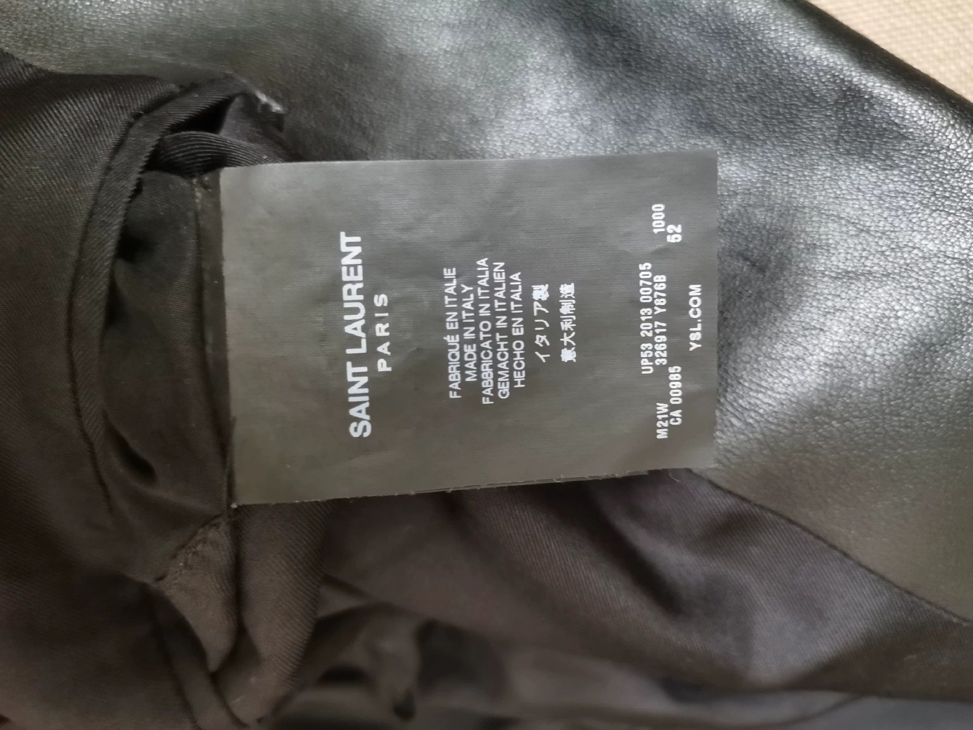Saint Laurent Paris Saint Laurent Paris Showpiece patchwork leather collar coat Size US L / EU 52-54 / 3 - 6 Thumbnail