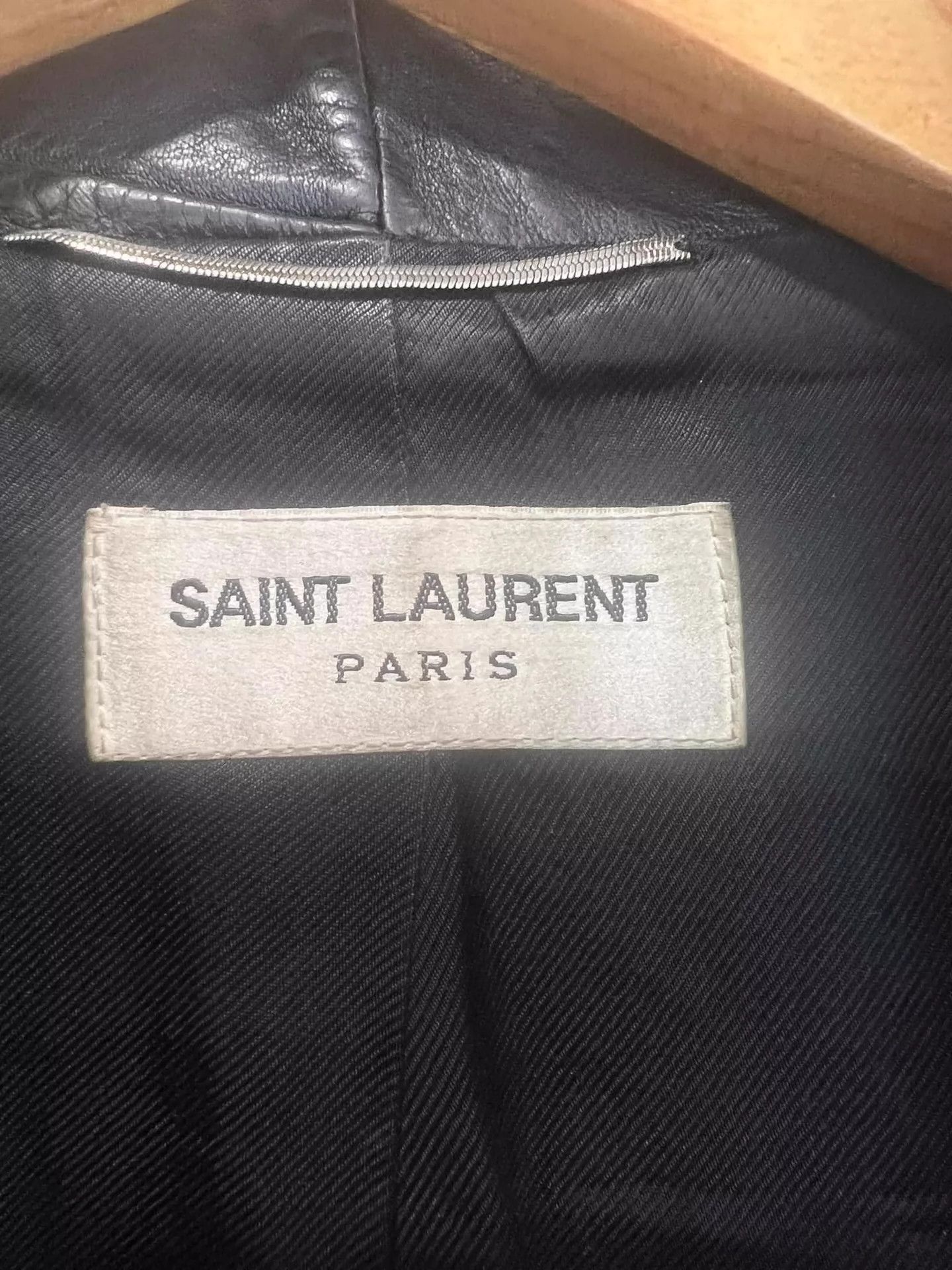 Saint Laurent Paris Multi element splicing jacket