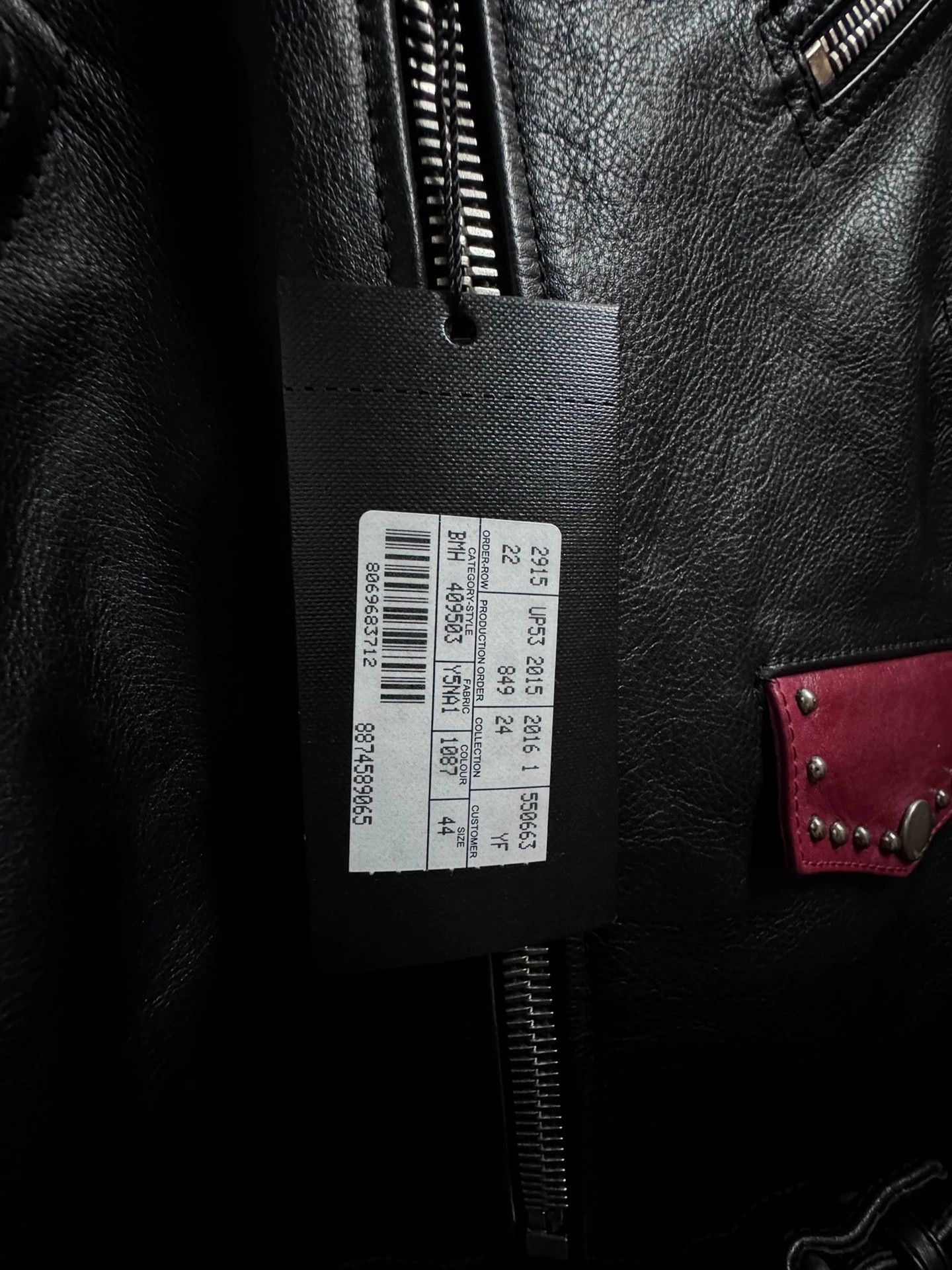 Saint Laurent Paris Saint Laurent Paris Leather jacket with rivets Size US S / EU 44-46 / 1 - 5 Thumbnail