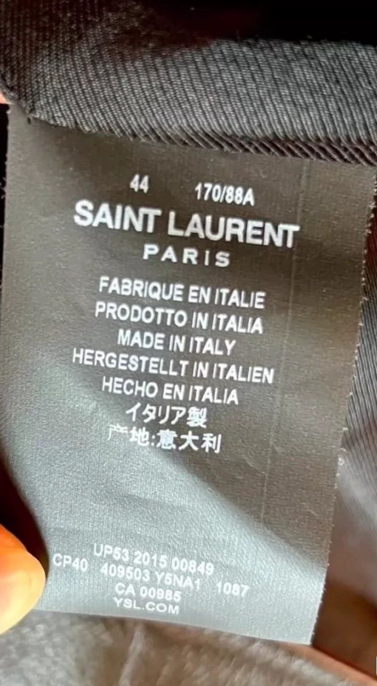 Saint Laurent Paris Saint Laurent Paris Leather jacket with rivets Size US S / EU 44-46 / 1 - 6 Thumbnail