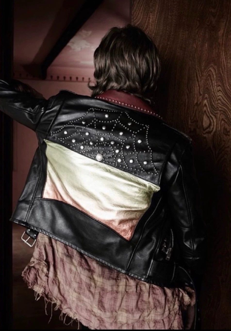 Saint Laurent Paris Saint Laurent Paris Leather jacket with rivets Size US S / EU 44-46 / 1 - 8 Thumbnail