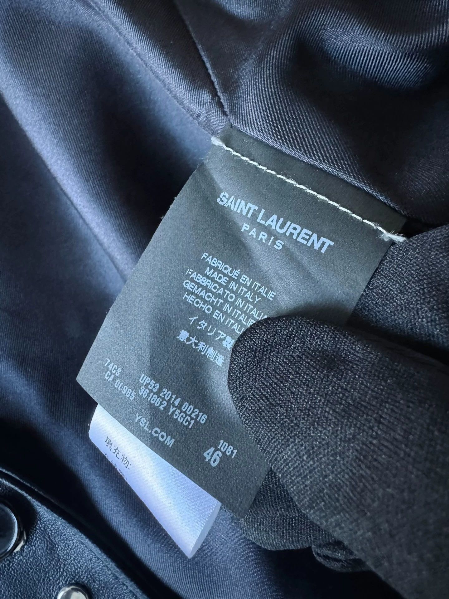 Saint Laurent Paris Saint Laurent Paris 14FW show style rivet suit jacket Size US S / EU 44-46 / 1 - 4 Thumbnail