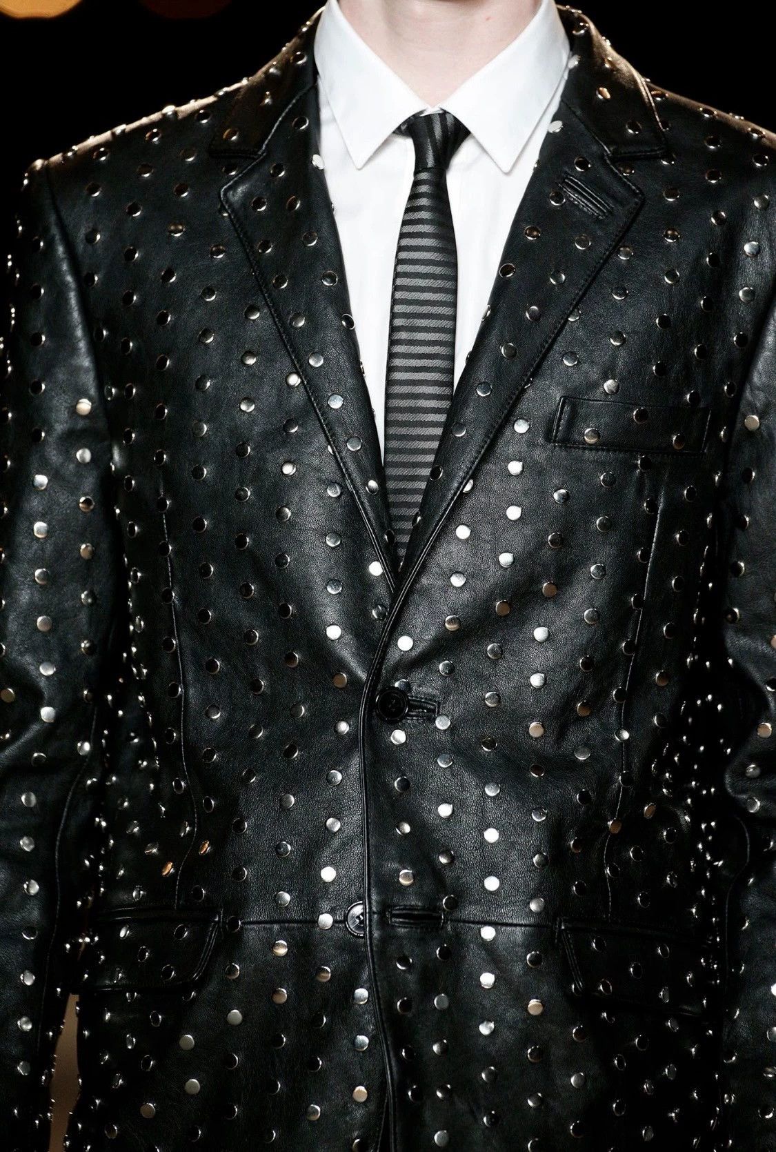 Saint Laurent Paris Saint Laurent Paris 14FW show style rivet suit jacket Size US S / EU 44-46 / 1 - 7 Thumbnail