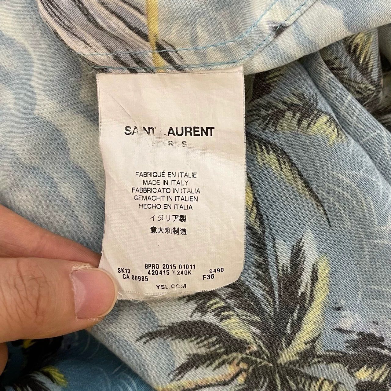 Saint Laurent Paris Saint Laurent Paris Coconut Tree Wave Shirt Size US XS / EU 42 / 0 - 3 Thumbnail