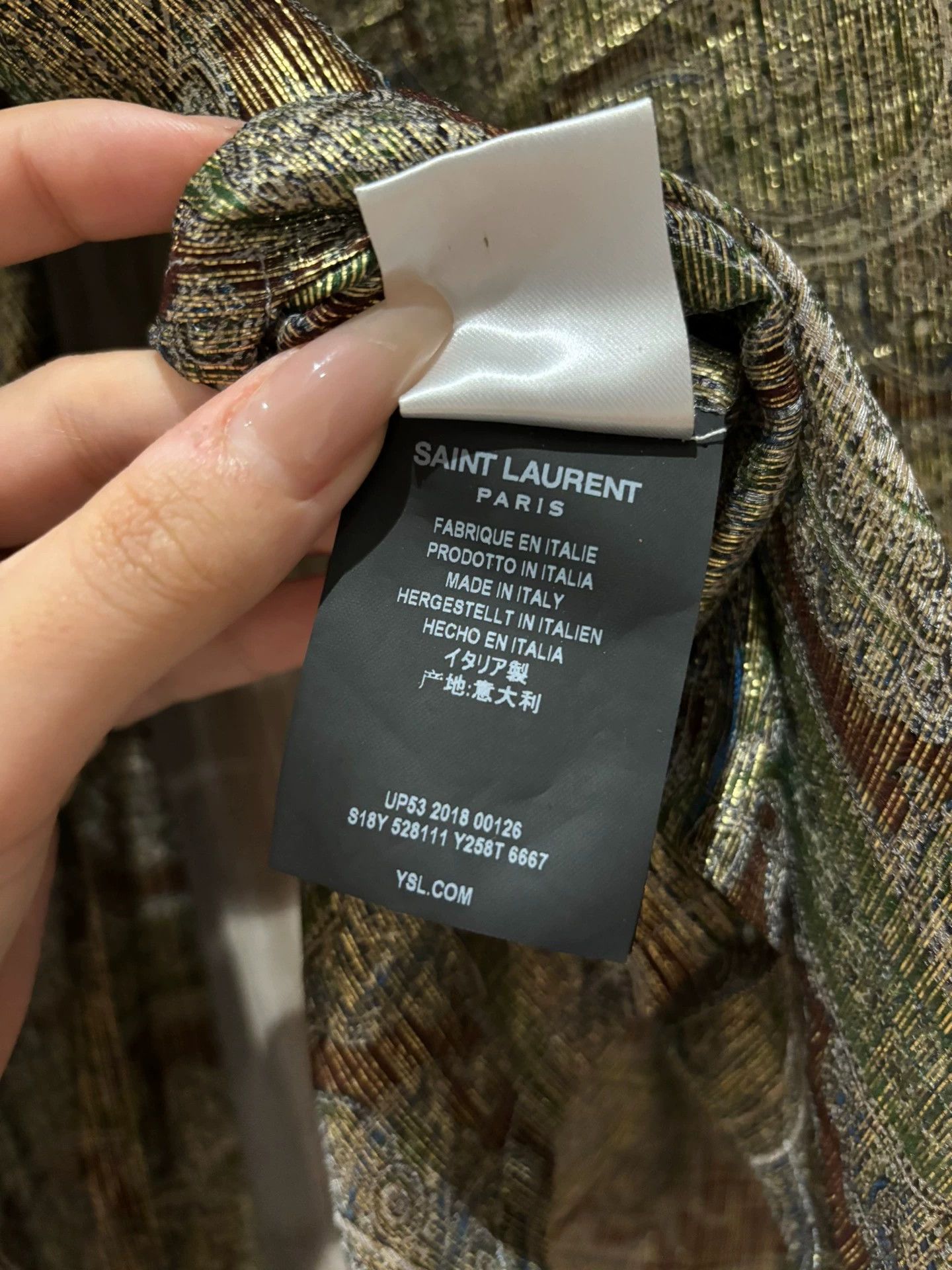 Saint Laurent Paris Saint Laurent Paris Classic patterned shirt Size US S / EU 44-46 / 1 - 4 Thumbnail
