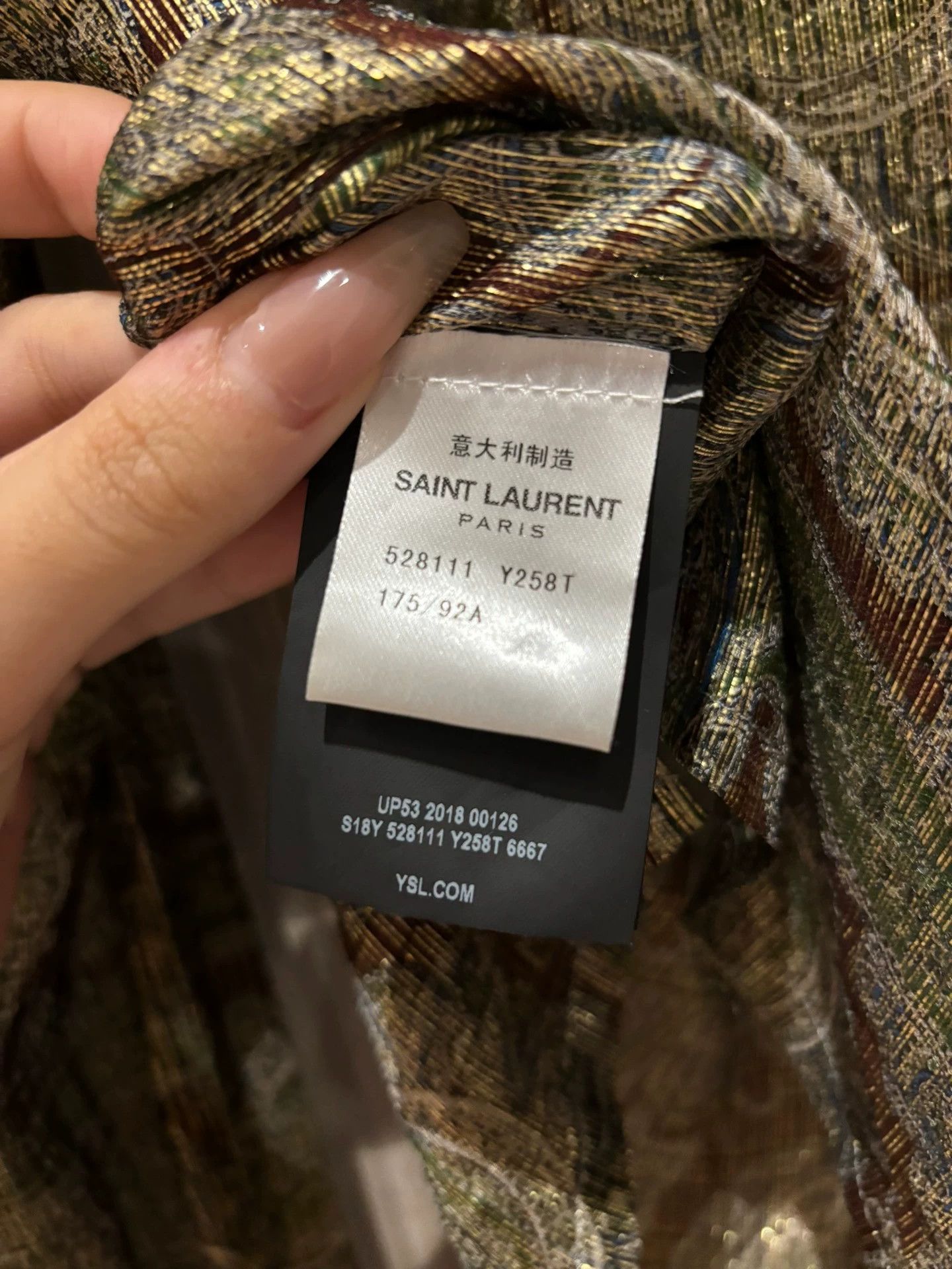 Saint Laurent Paris Saint Laurent Paris Classic patterned shirt Size US S / EU 44-46 / 1 - 3 Thumbnail