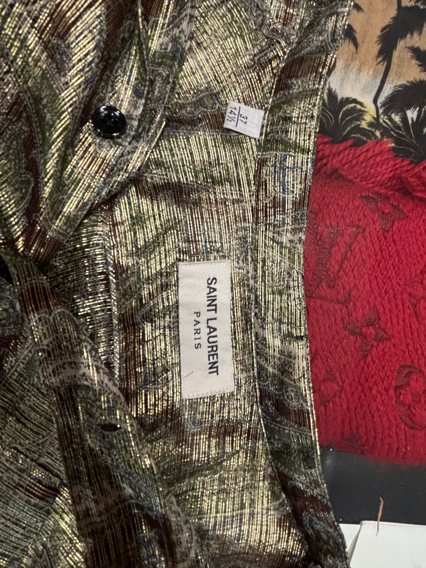 Saint Laurent Paris Saint Laurent Paris Classic patterned shirt Size US S / EU 44-46 / 1 - 6 Thumbnail
