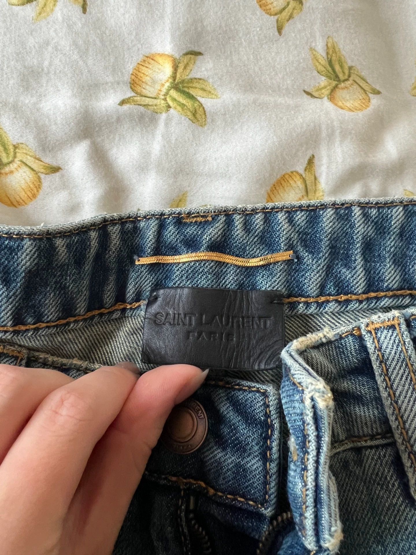 Saint Laurent Paris Saint Laurent Paris Blue denim shorts Size US 26 / EU 42 - 2 Thumbnail