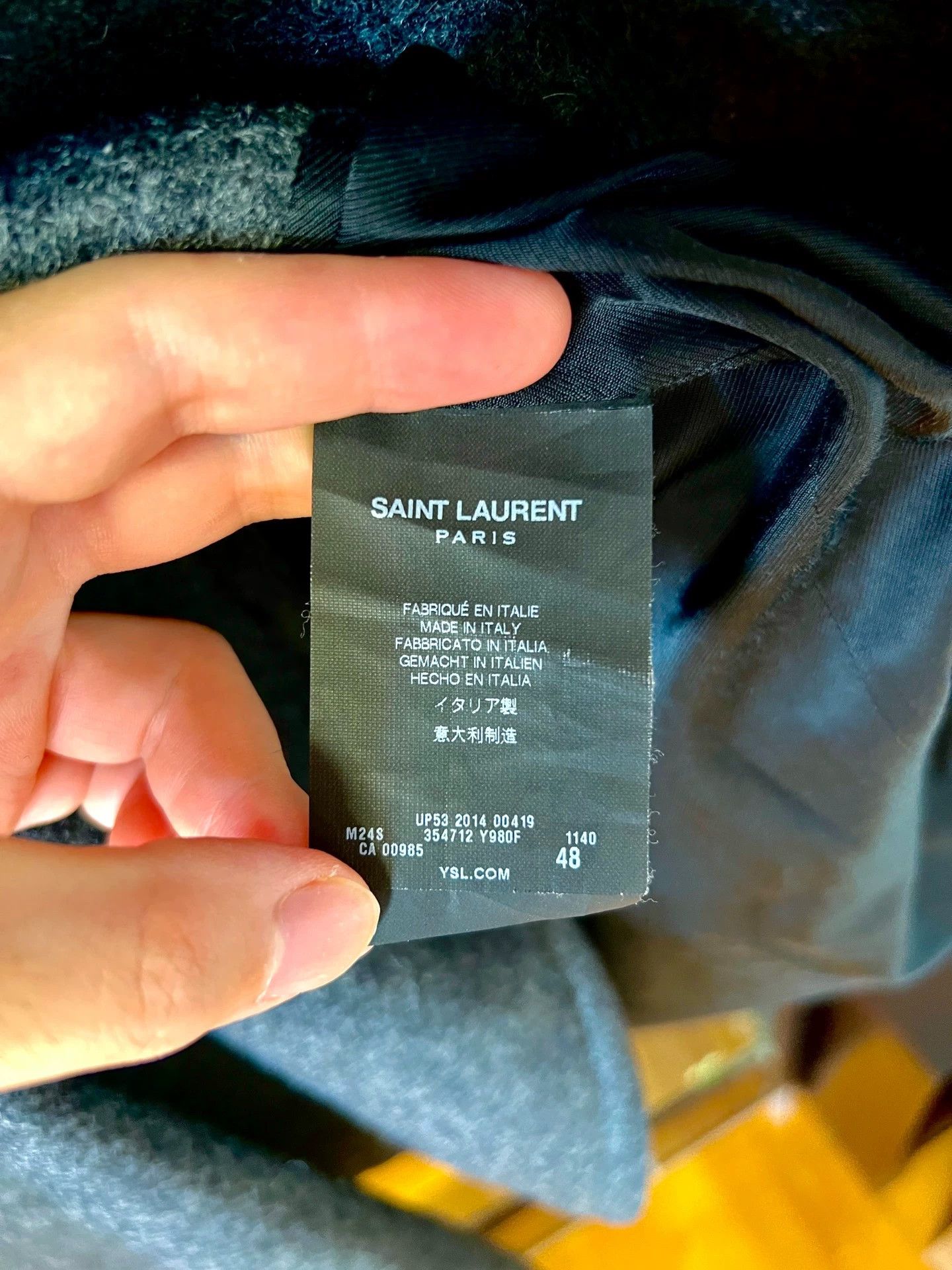 Saint Laurent Paris Saint Laurent Paris Navy coat Size US M / EU 48-50 / 2 - 5 Thumbnail