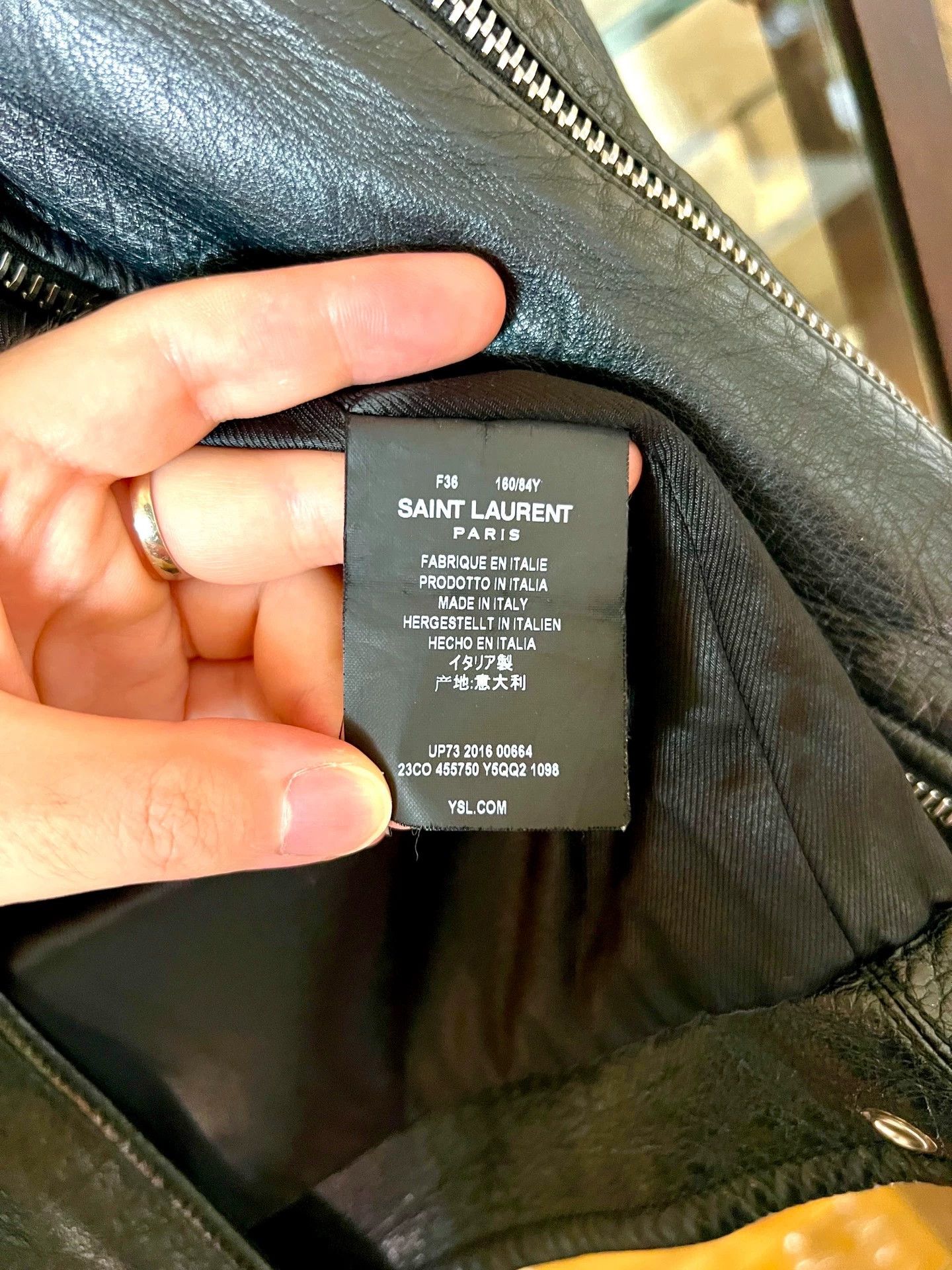Saint Laurent Paris Saint Laurent Paris Blood Tooth Skin Coat Size US S / EU 44-46 / 1 - 5 Thumbnail
