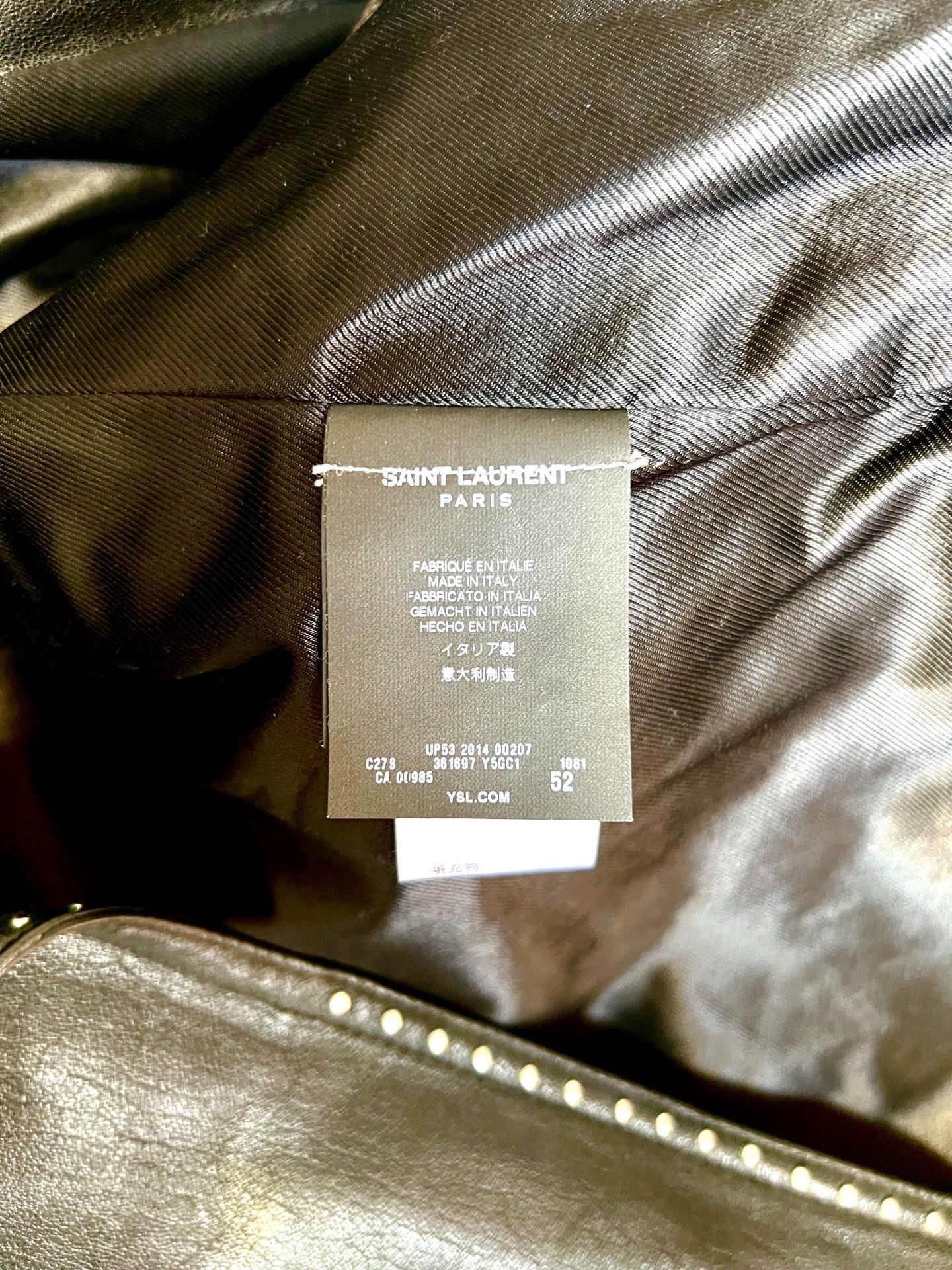 Saint Laurent Paris Saint Laurent Paris Riveted leather jacket Size US L / EU 52-54 / 3 - 5 Thumbnail