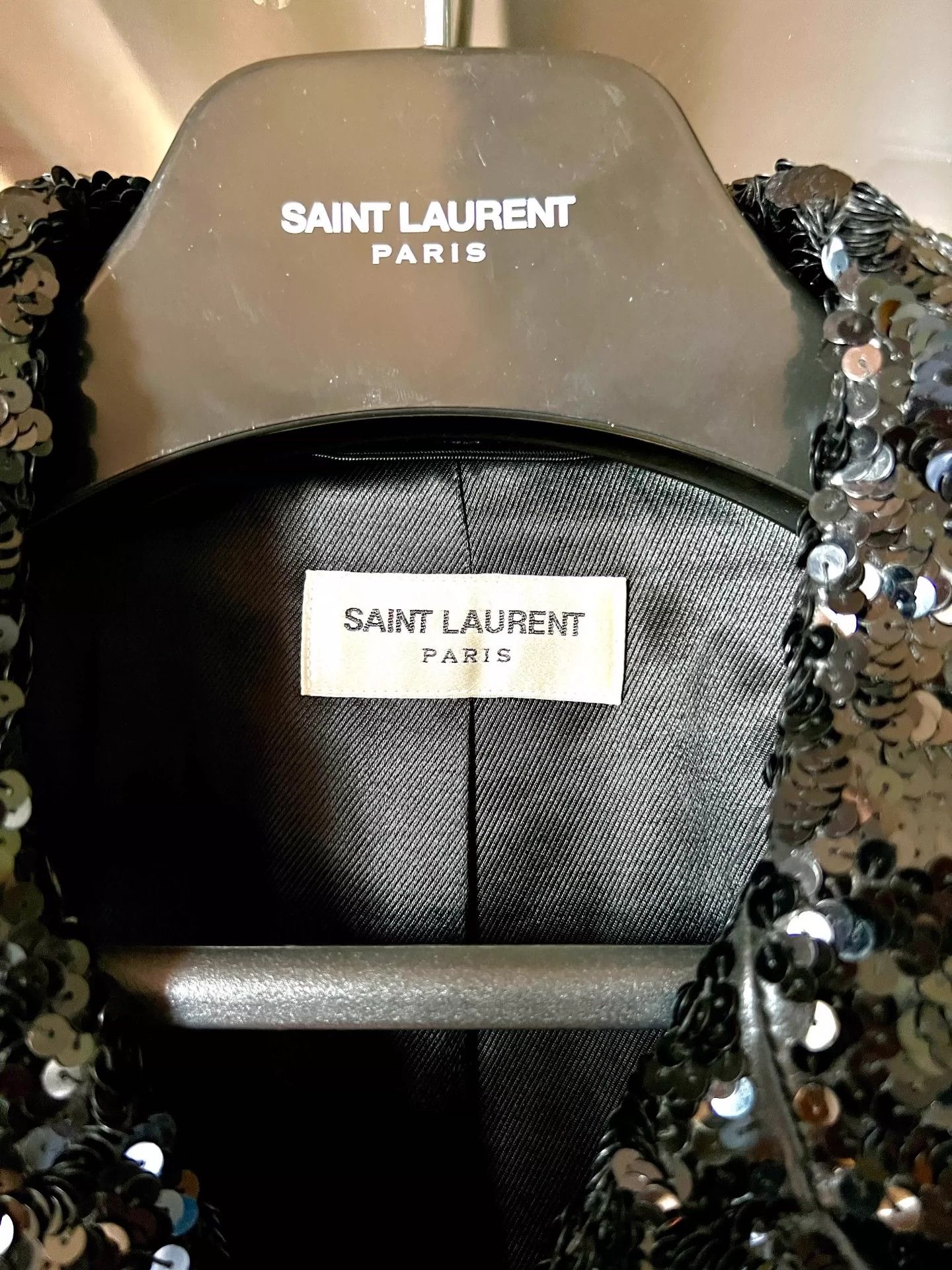 Saint Laurent Paris Saint Laurent Paris Black scale sheepskin jacket Size US L / EU 52-54 / 3 - 3 Thumbnail