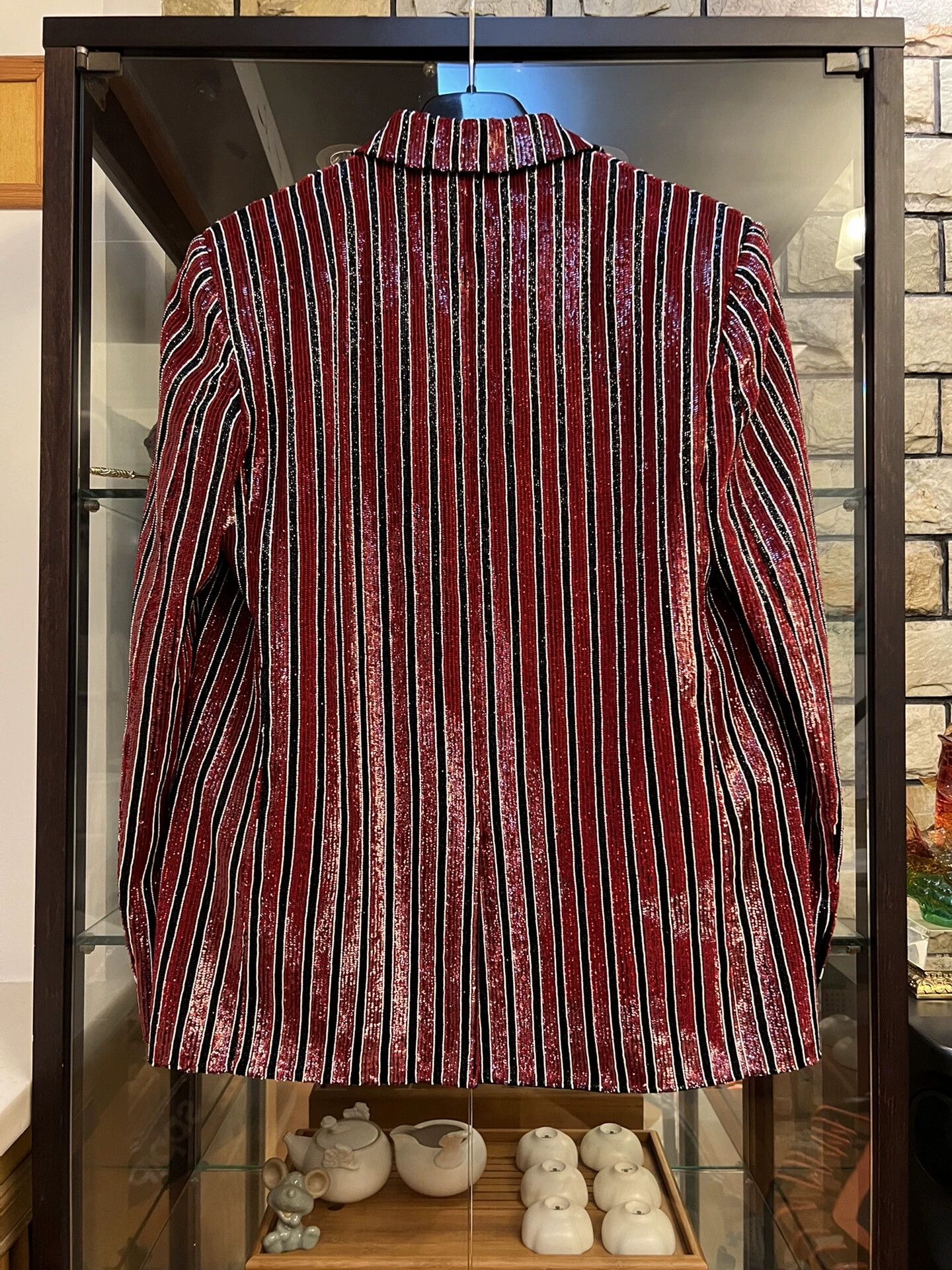 Saint Laurent Paris Saint Laurent Paris Black and red striped suit Size US M / EU 48-50 / 2 - 4 Thumbnail