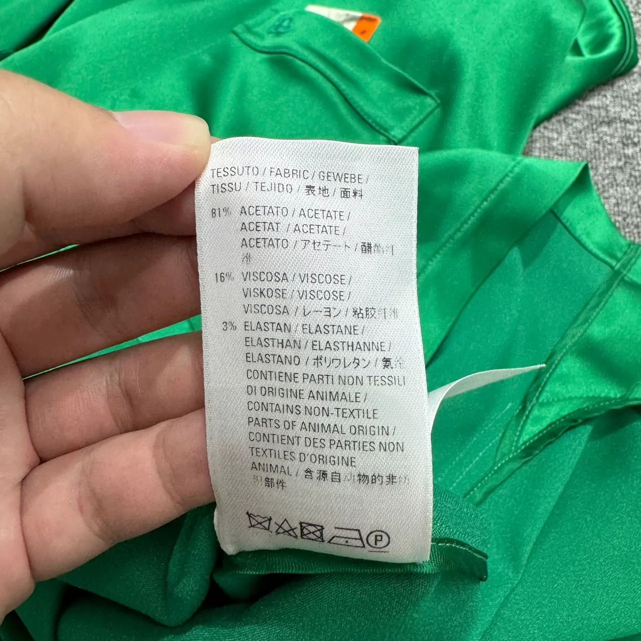 Balenciaga Balenciaga Green Acetate Pajama Shirt Size US S / EU 44-46 / 1 - 5 Thumbnail