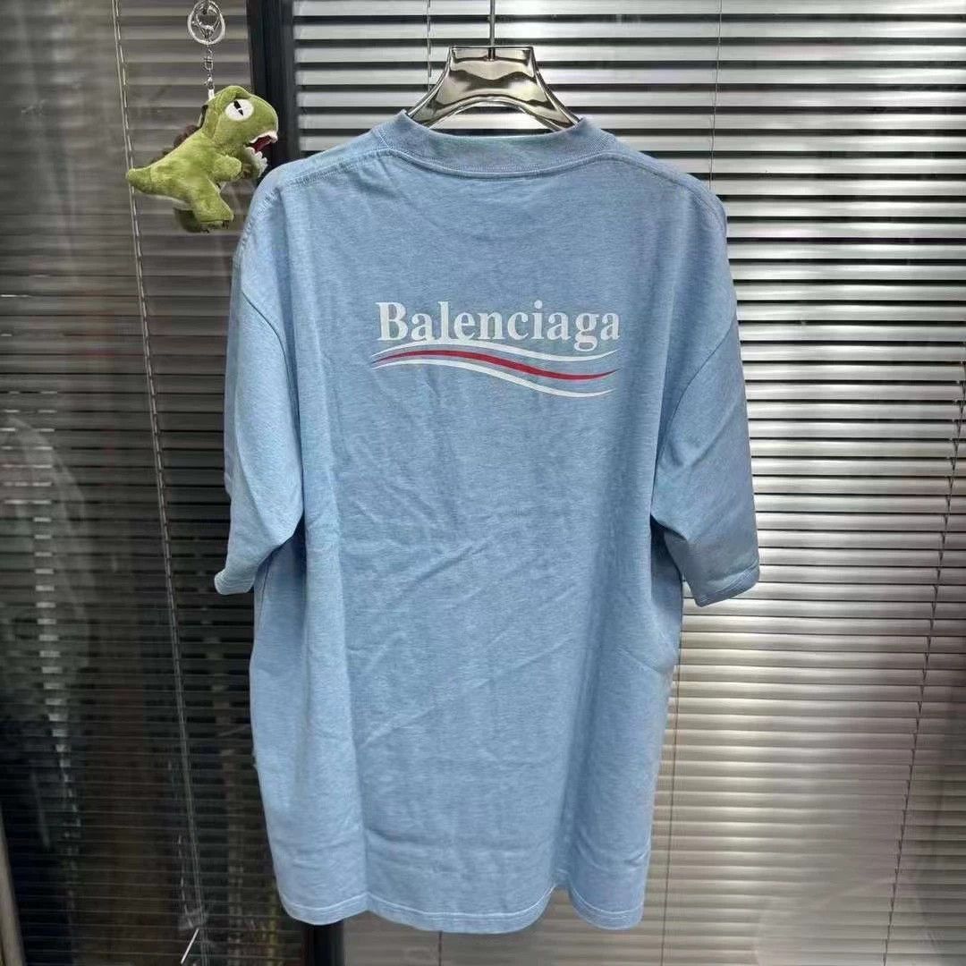 Balenciaga Balenciaga smog blue cola short sleeved shirt Size US XS / EU 42 / 0 - 4 Thumbnail