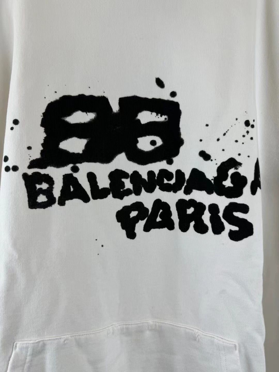 Balenciaga Balenciaga White Graffiti Inkjet Hoodie Size US M / EU 48-50 / 2 - 4 Thumbnail