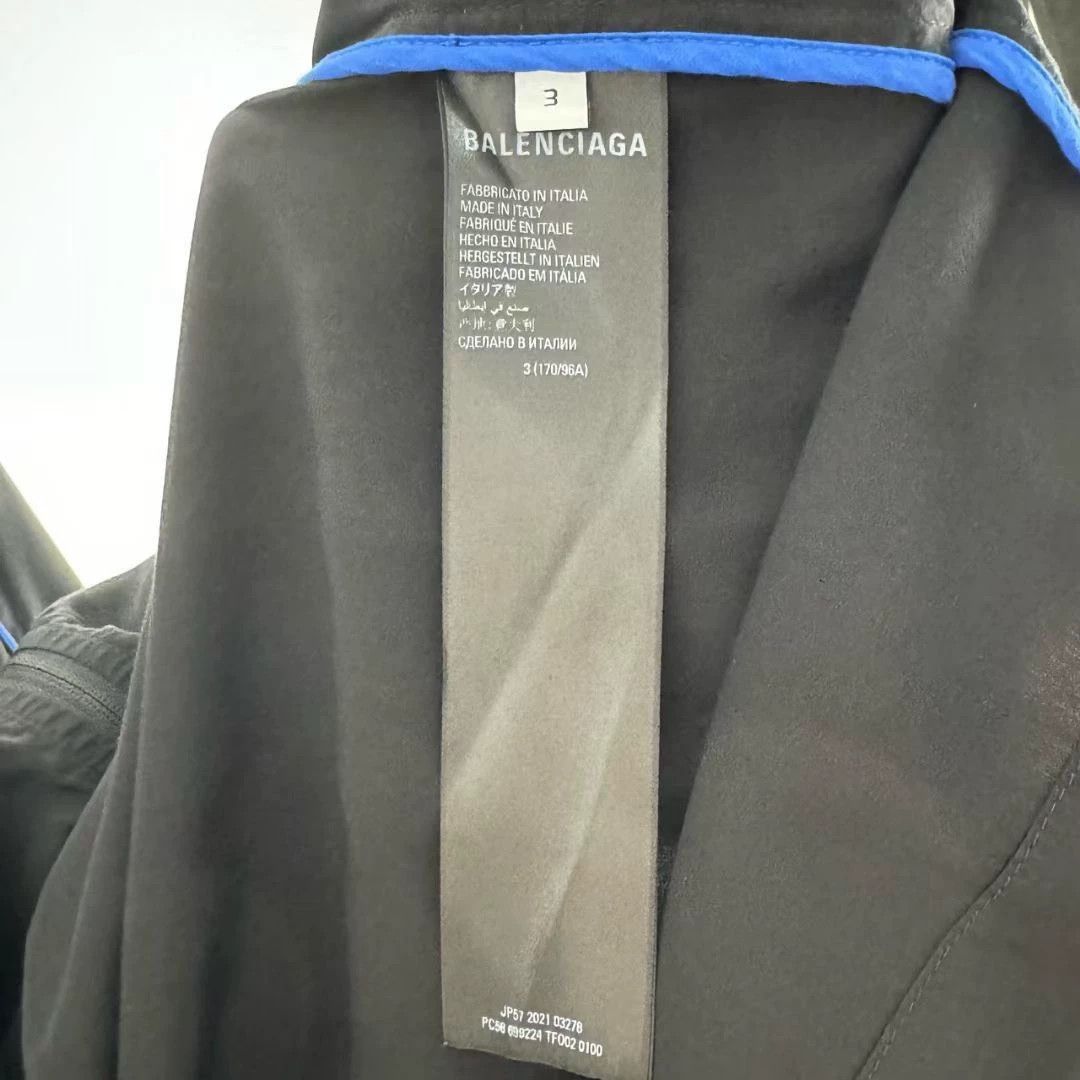 Balenciaga Balenciaga SS22 Black Blue Splicing 3B Jacket Size US L / EU 52-54 / 3 - 4 Thumbnail