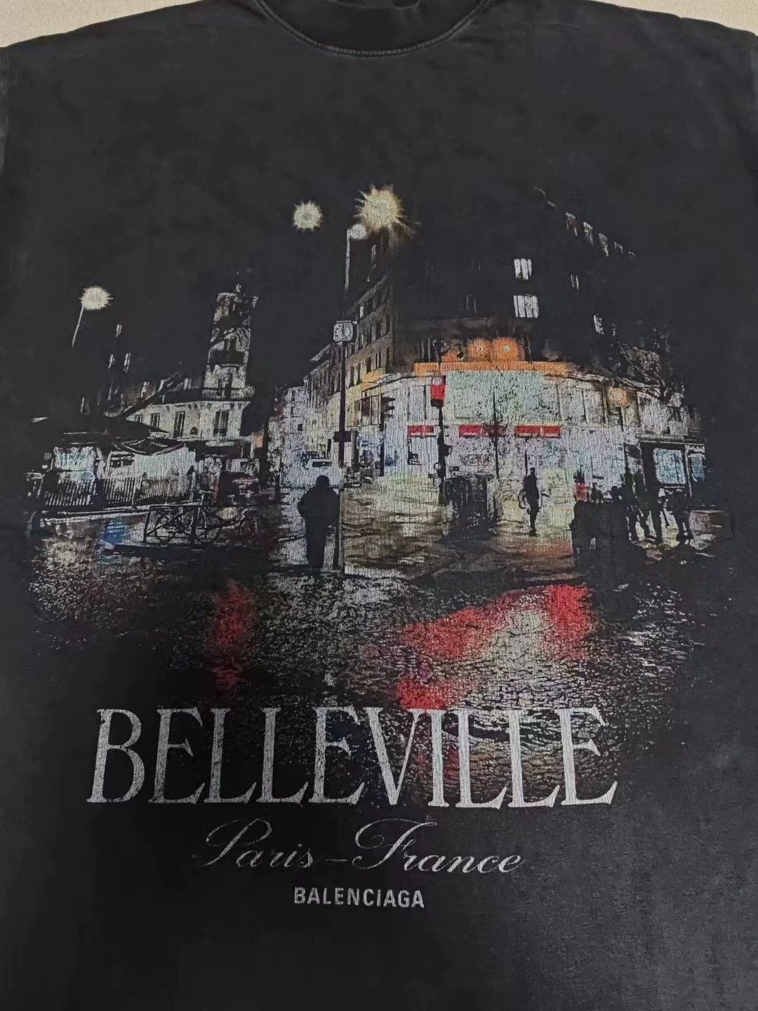 Balenciaga Balenciaga 24Fw souvenir series Belleville washed T-shirt Size US S / EU 44-46 / 1 - 3 Thumbnail