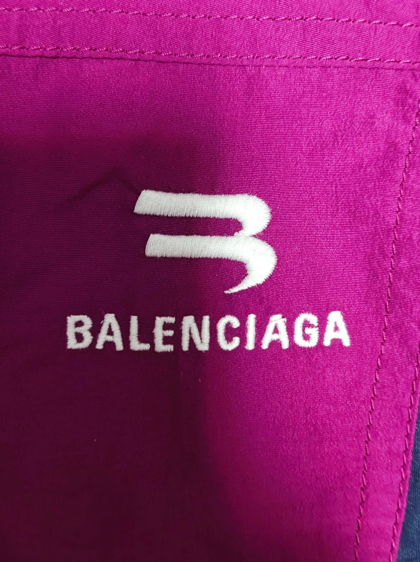 Balenciaga Balenciaga 22ss show SportyB embroidered pink black color blocked nylon school uniform jacket Size US XS / EU 42 / 0 - 3 Thumbnail