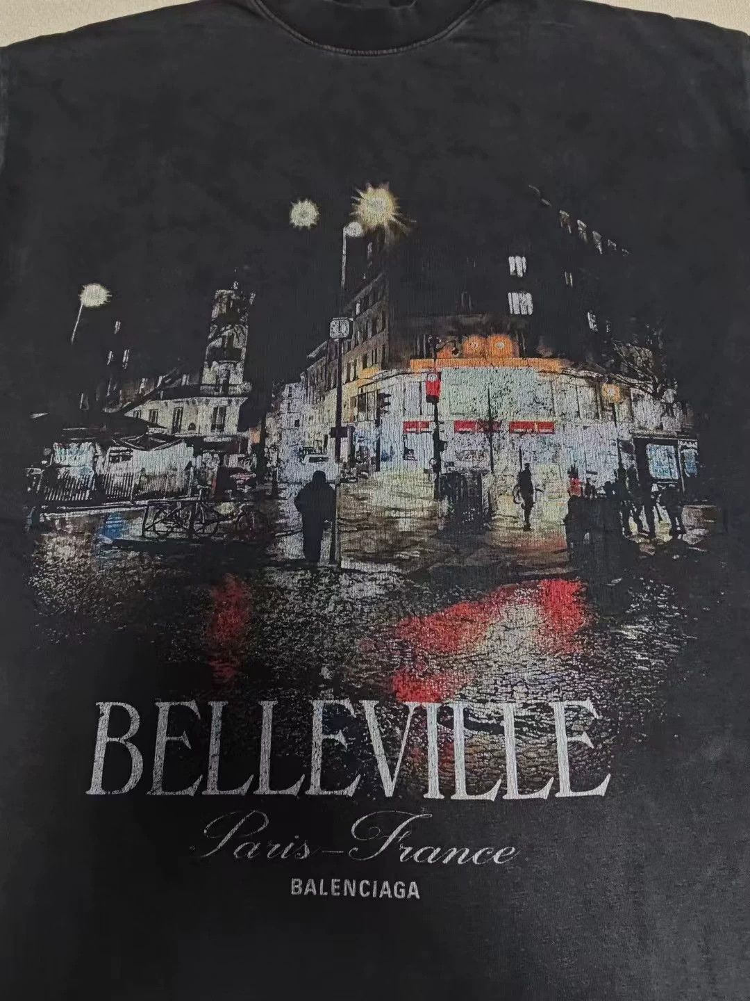 Balenciaga Balenciaga 24Fw souvenir series Belleville washed T-shirt Size US S / EU 44-46 / 1 - 3 Thumbnail