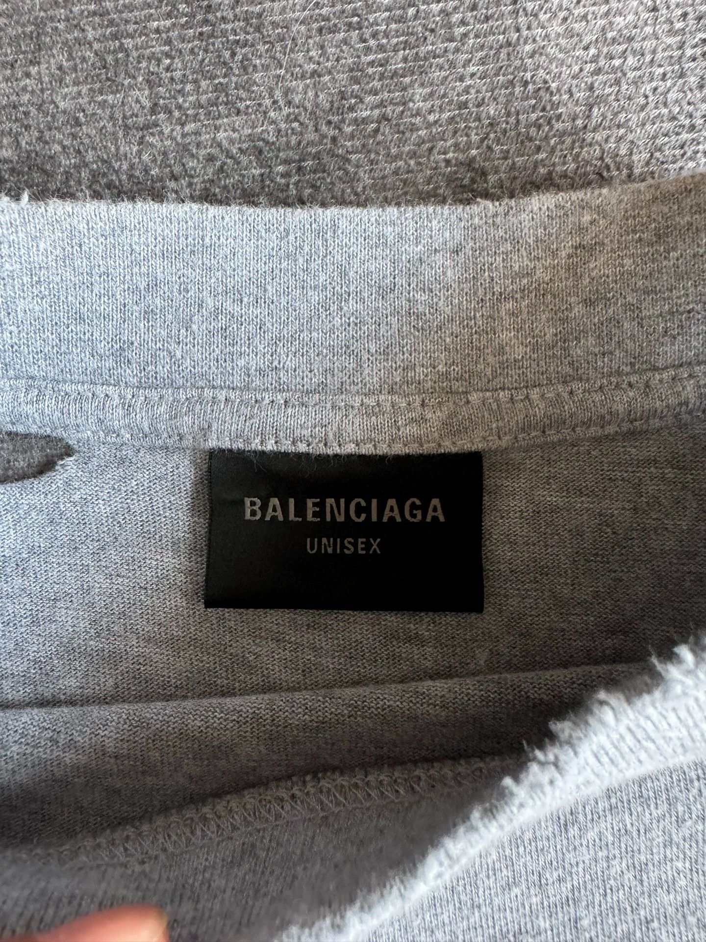 Balenciaga Balenciaga Planet Earth washed grey vintage plain knit silhouette T-shirt Size US XS / EU 42 / 0 - 3 Thumbnail
