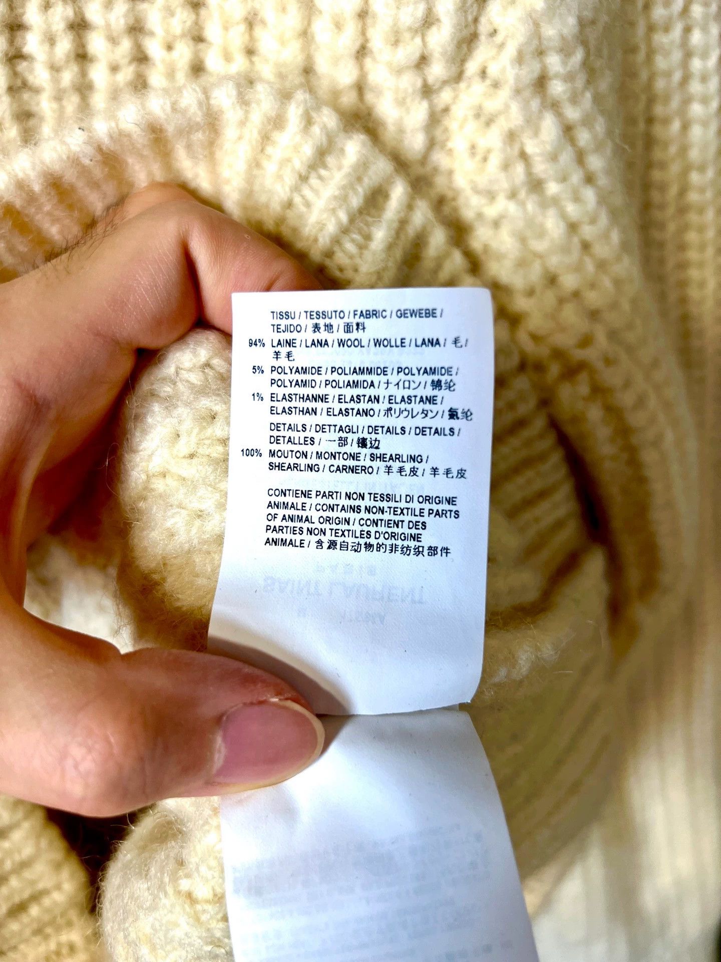 Saint Laurent Paris Saint Laurent Paris Splicing sweater Size US M / EU 48-50 / 2 - 6 Thumbnail