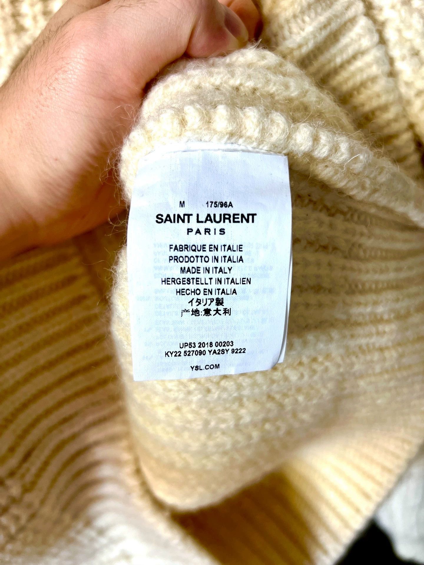 Saint Laurent Paris Saint Laurent Paris Splicing sweater Size US M / EU 48-50 / 2 - 5 Thumbnail